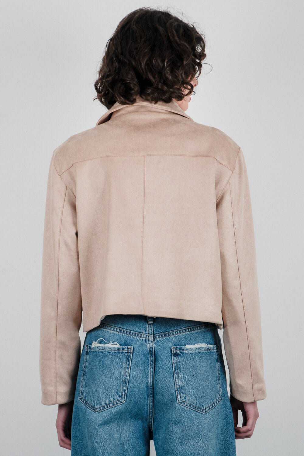 Σακάκι με σουέντ όψη