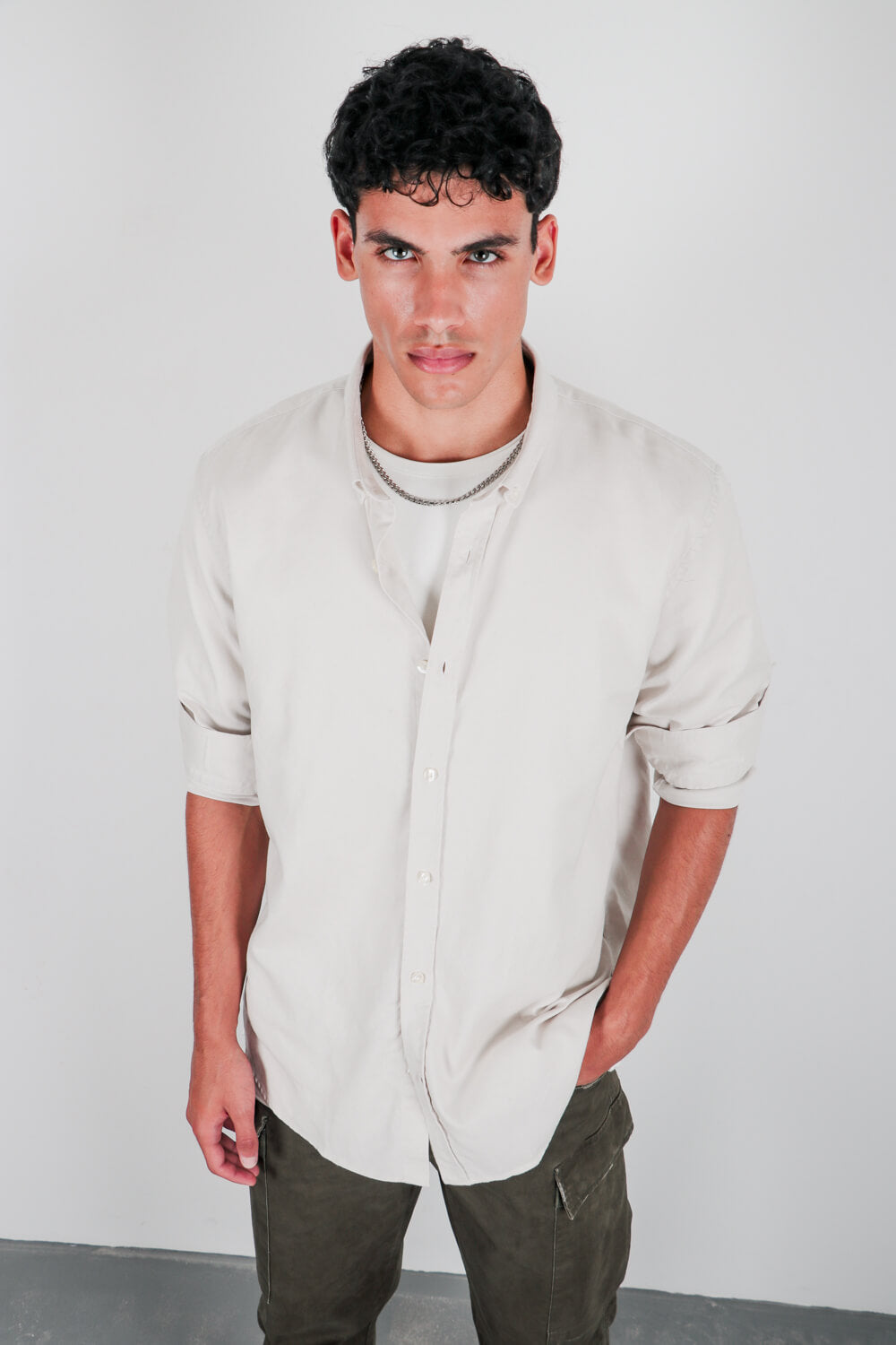 Πουκάμισο με σχέδιο ύφανσης twill