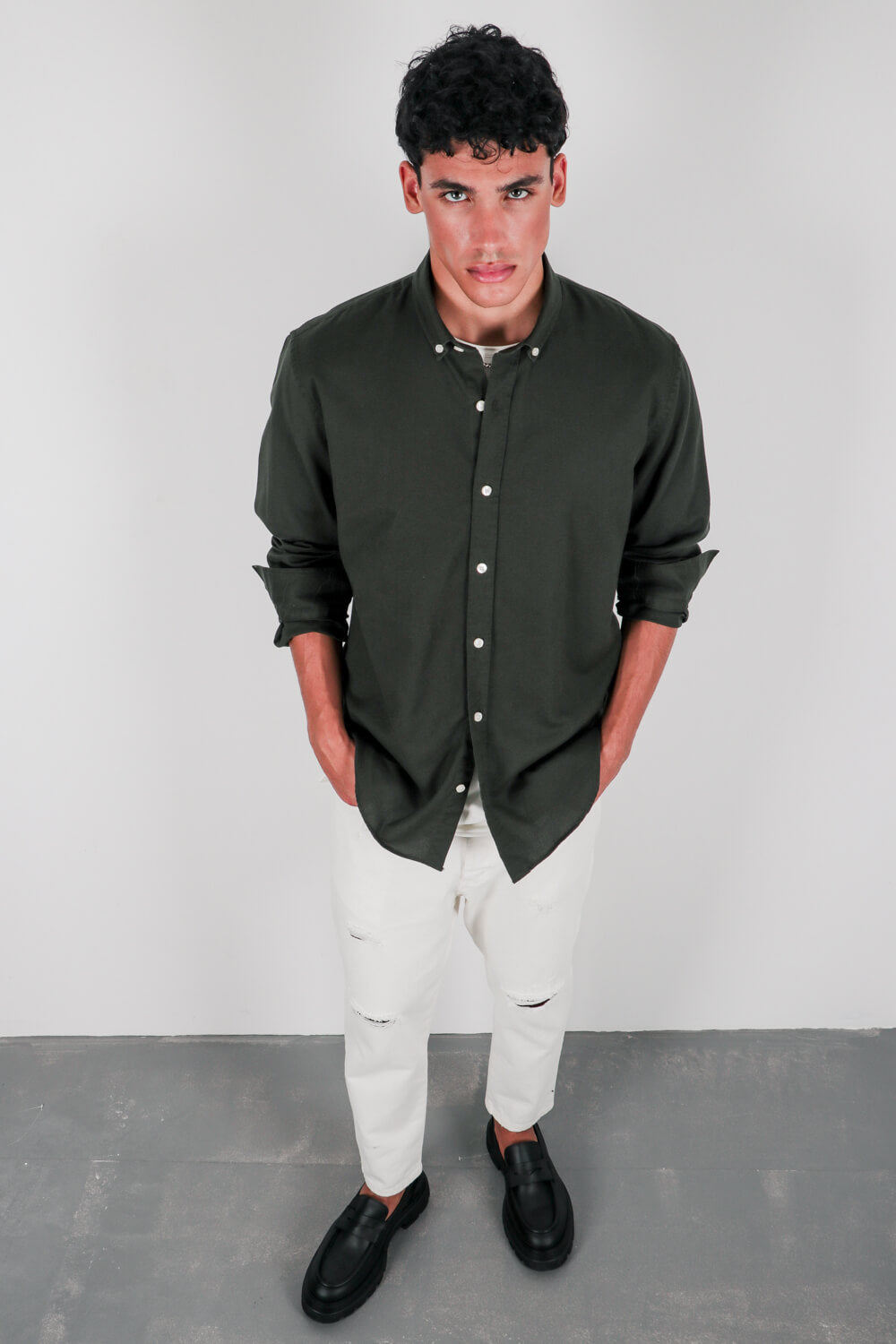 Πουκάμισο με σχέδιο ύφανσης twill