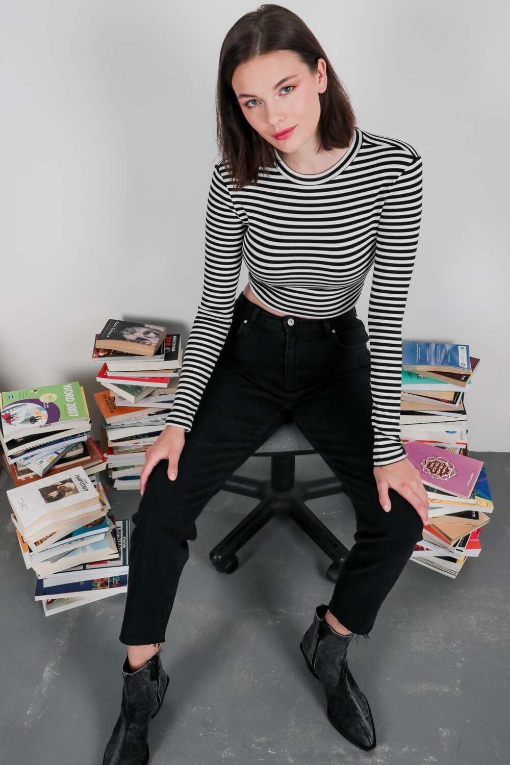 Ριγέ τοπ crop