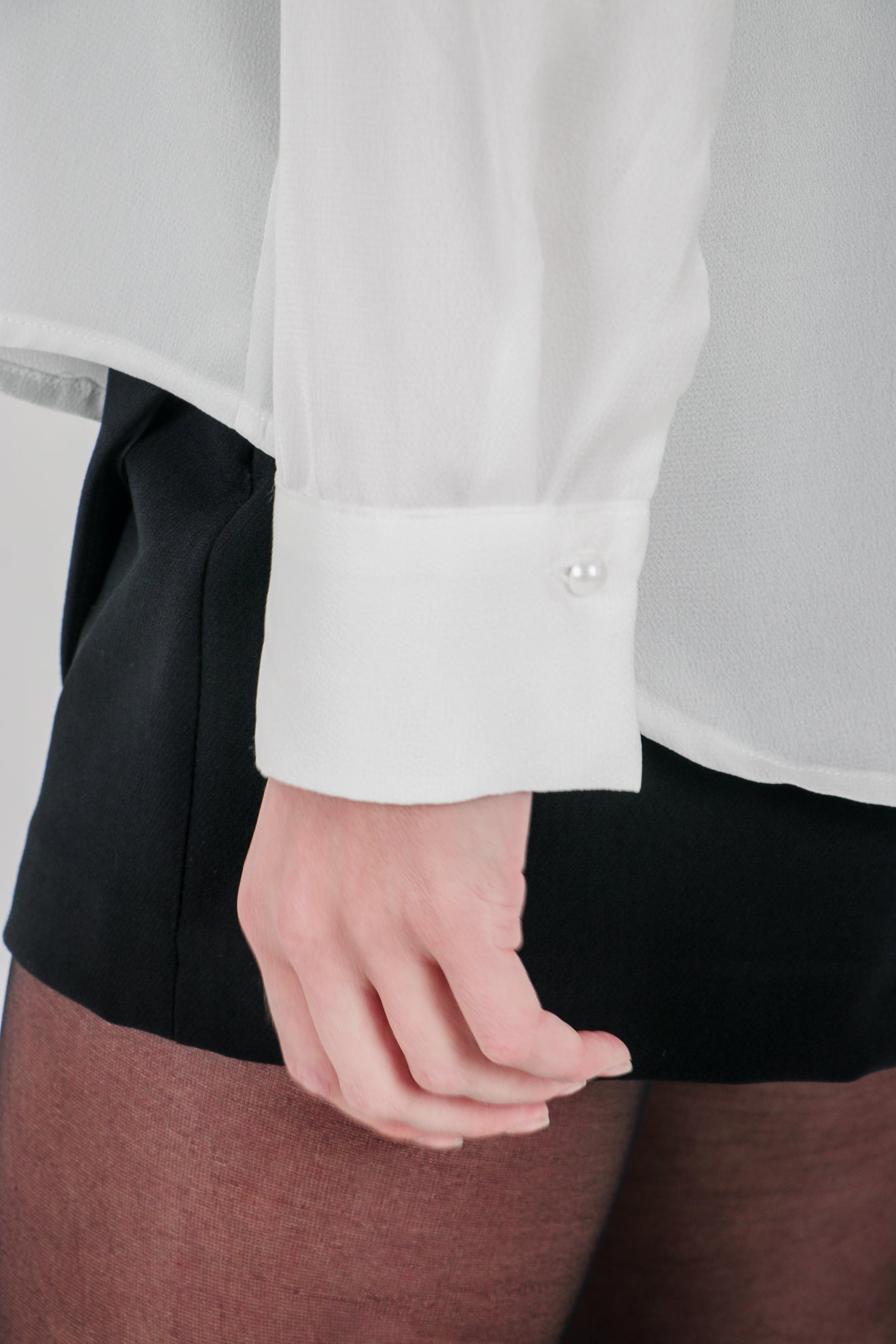 Πουκάμισο σατινέ με πέρλες