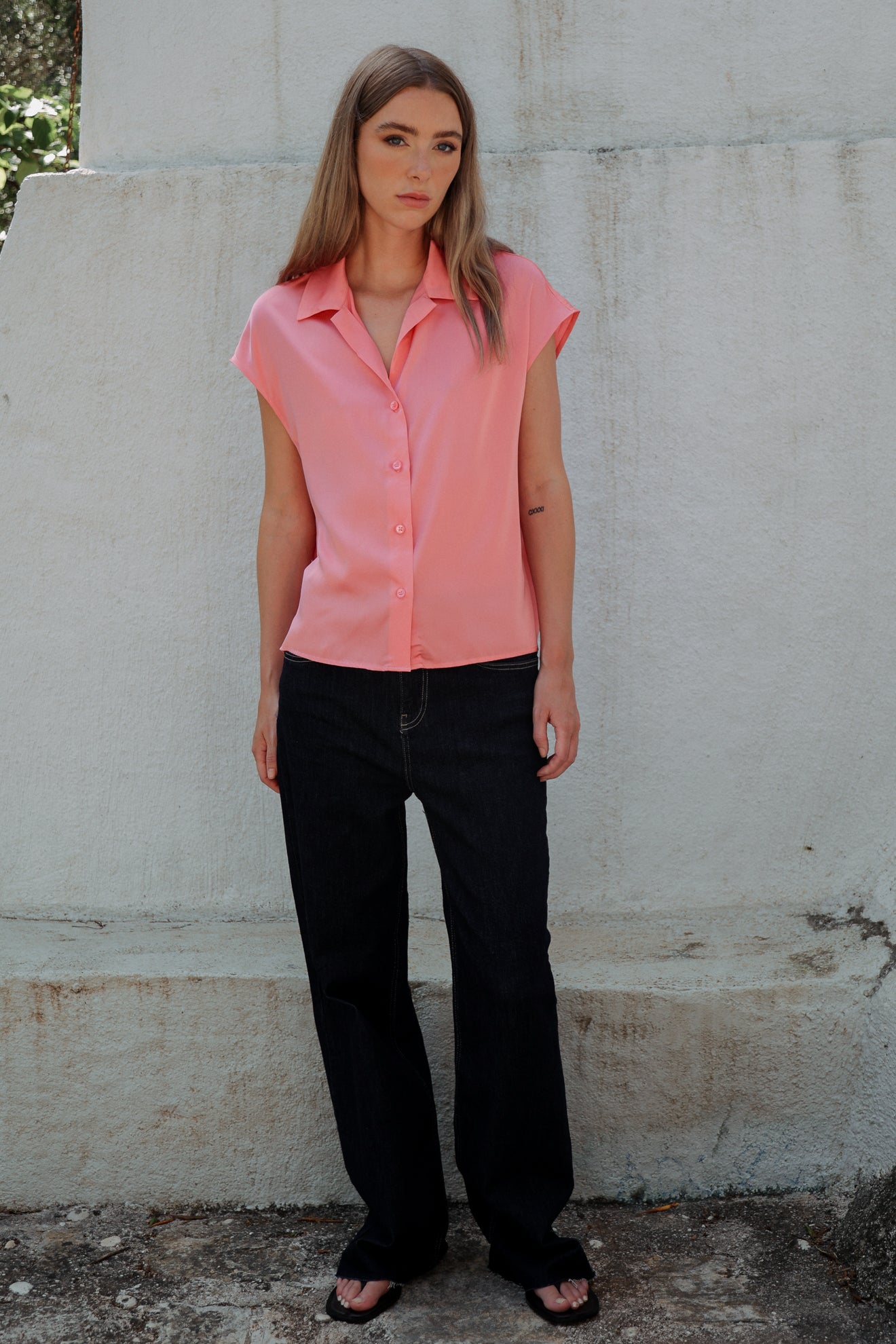 Κοντομάνικο πουκάμισο σατέν