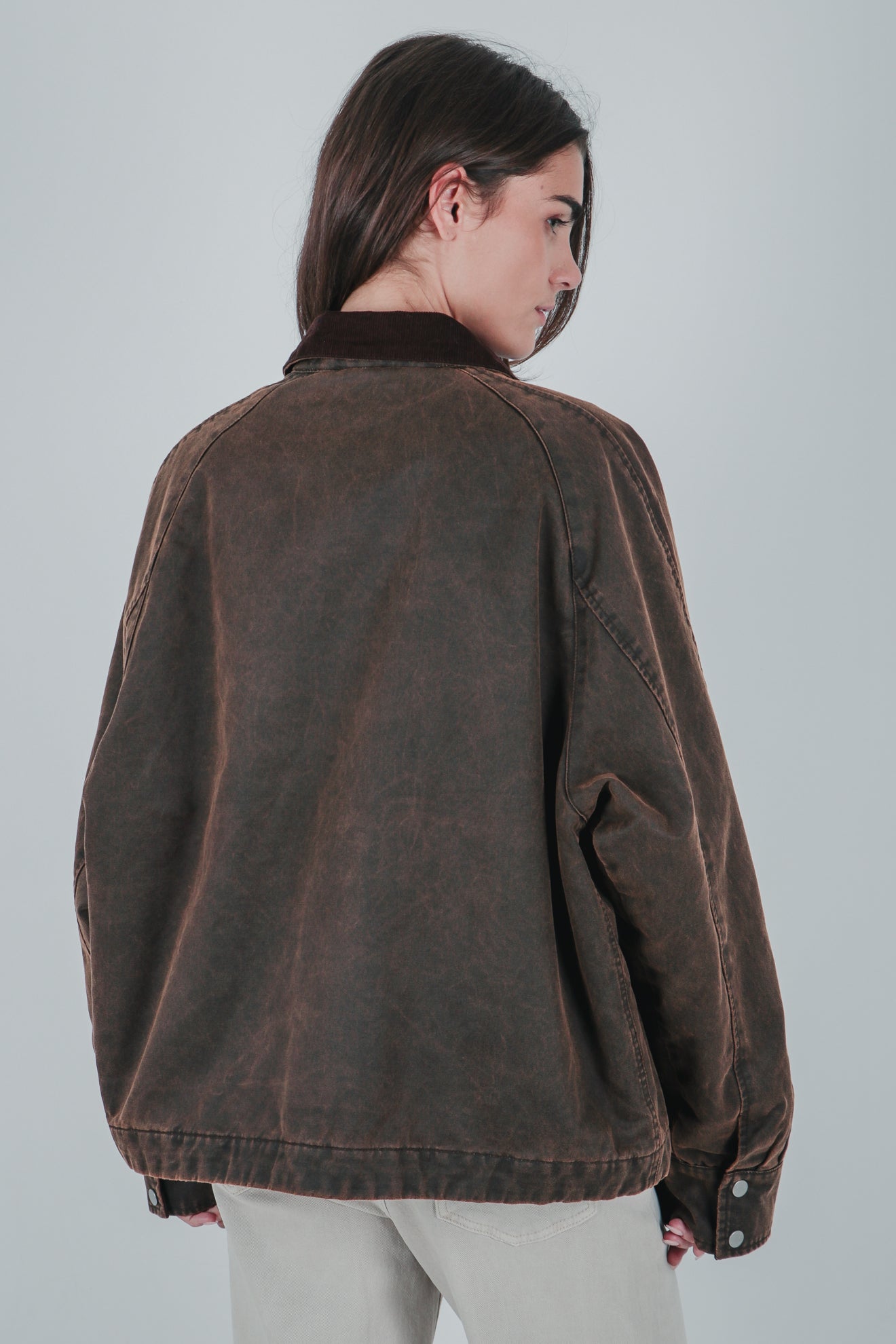 Oversized παρκά από μείγμα βαμβακιού