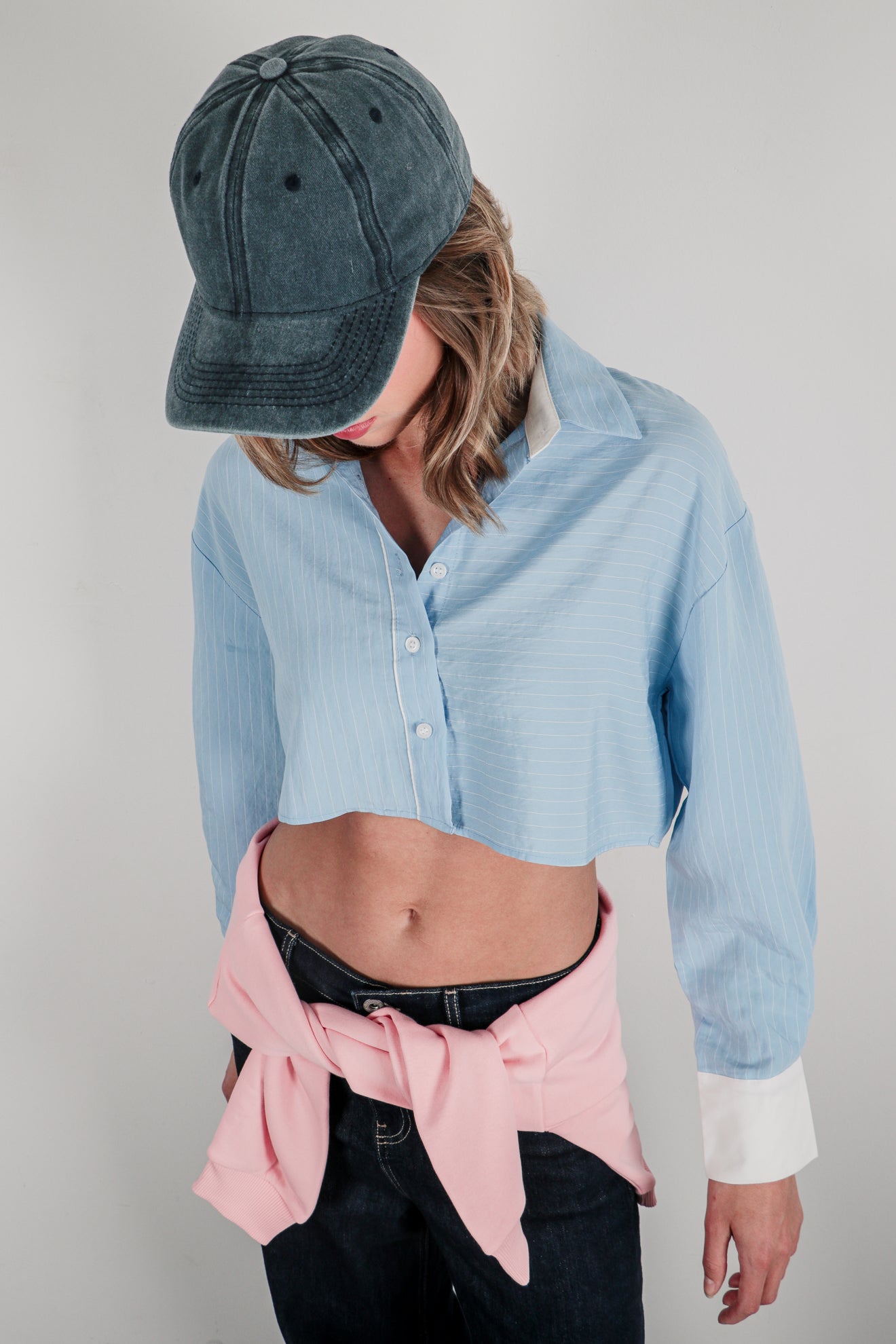 Ριγέ πουκάμισο cropped