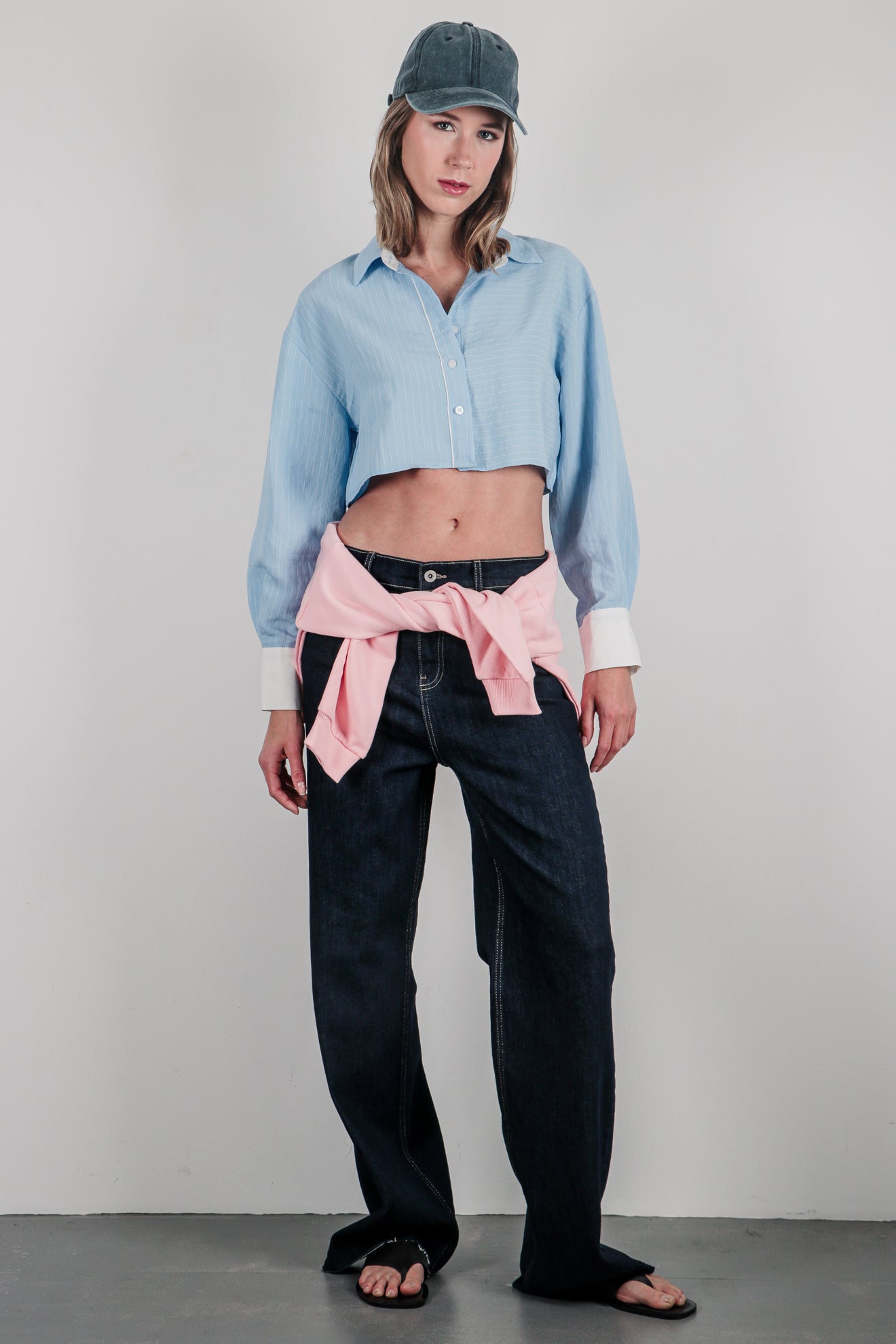 Ριγέ πουκάμισο cropped