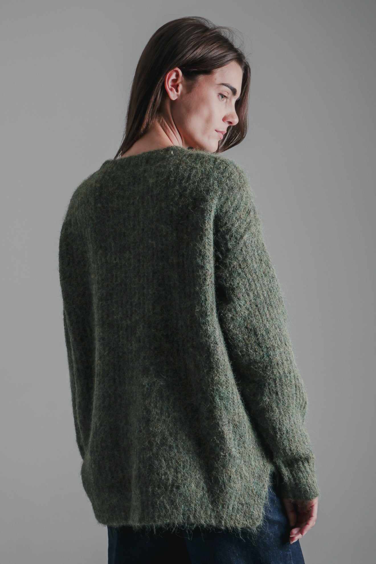 Πλεκτό μάλλινο πουλόβερ oversized