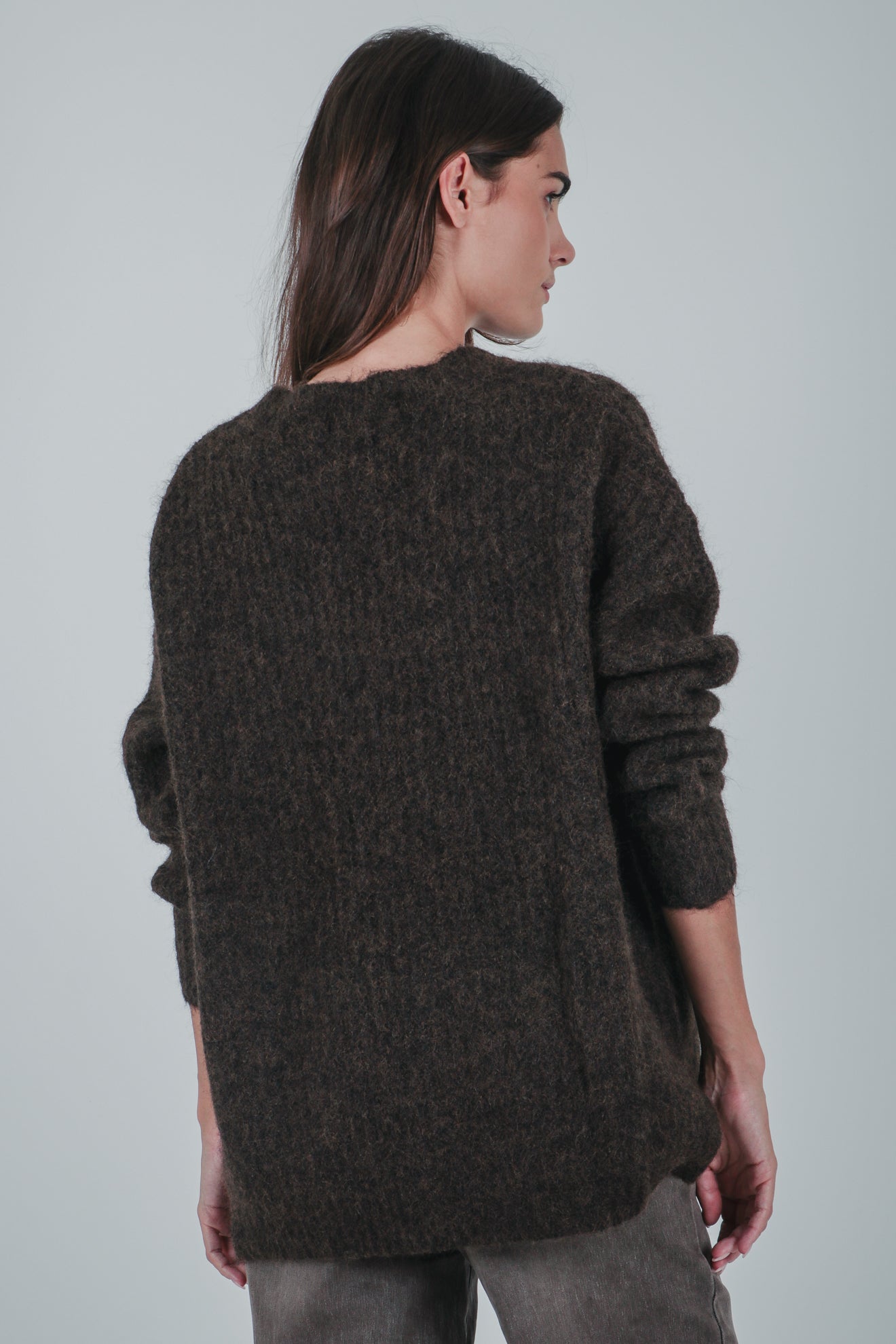 Πλεκτό μάλλινο πουλόβερ oversized