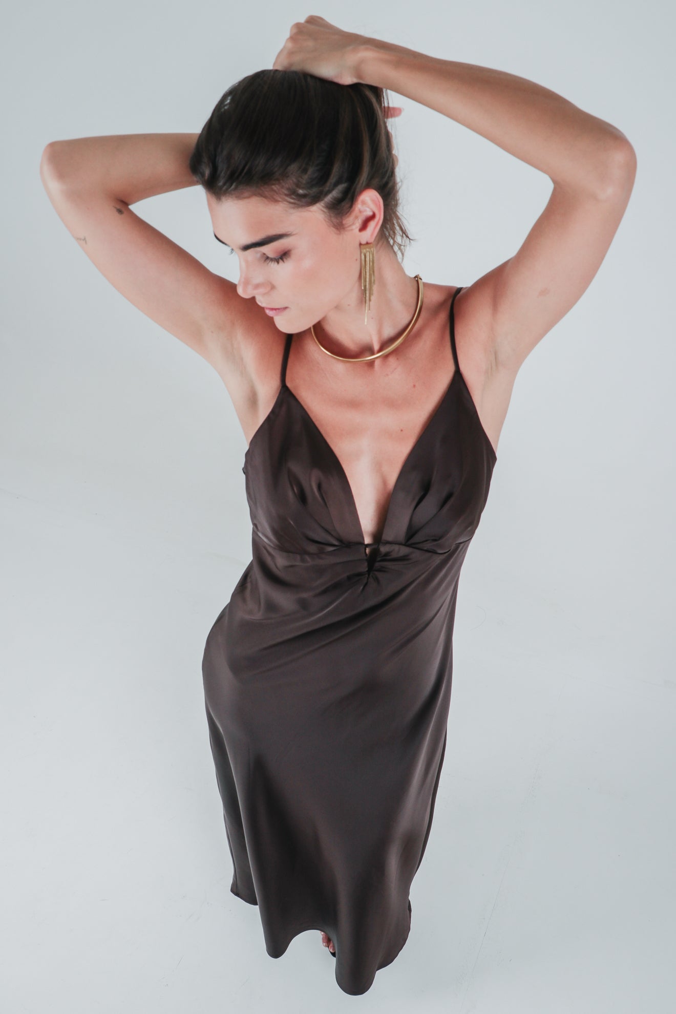 Φόρεμα σατέν μάξι