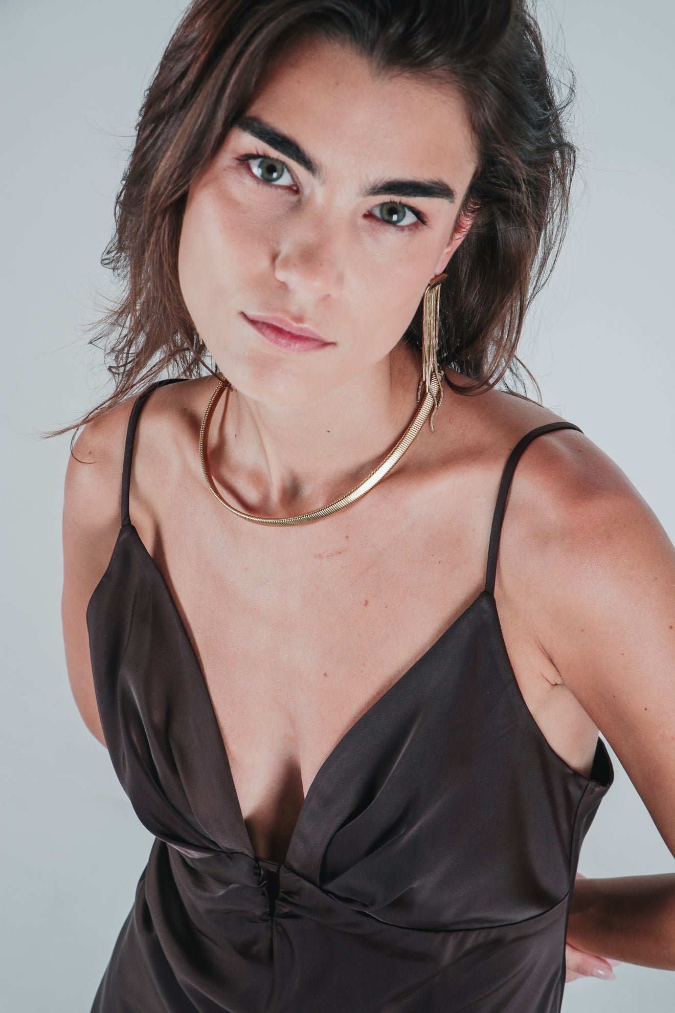 Φόρεμα σατέν μάξι