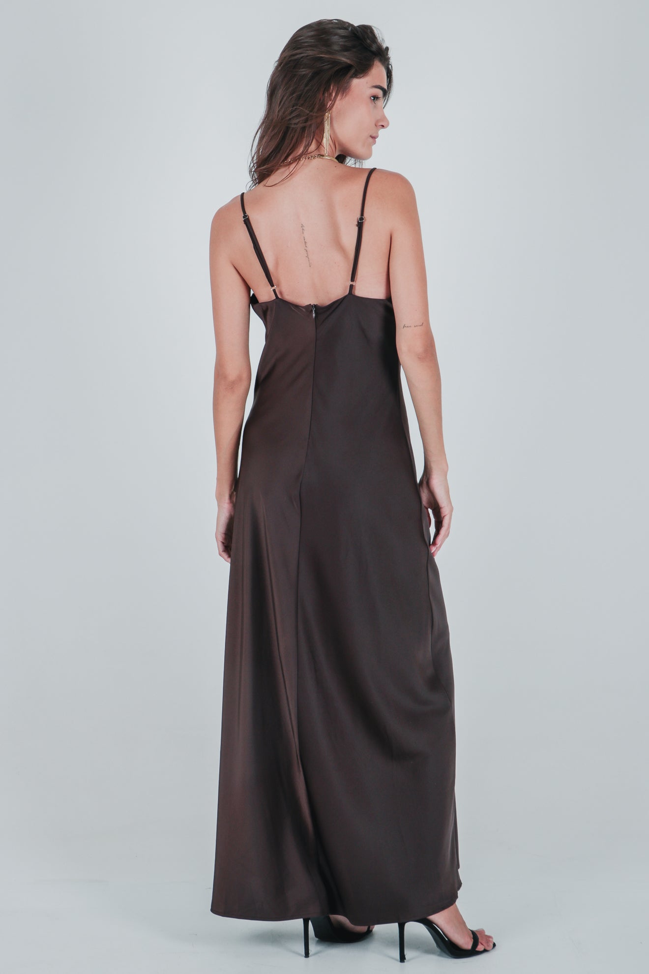 Φόρεμα σατέν μάξι