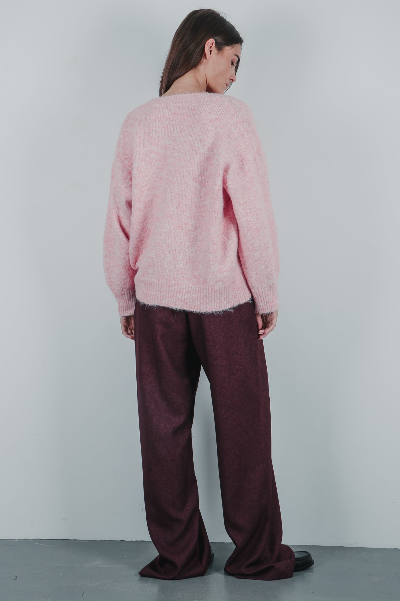 Πλεκτό μάλλινο πουλόβερ oversized