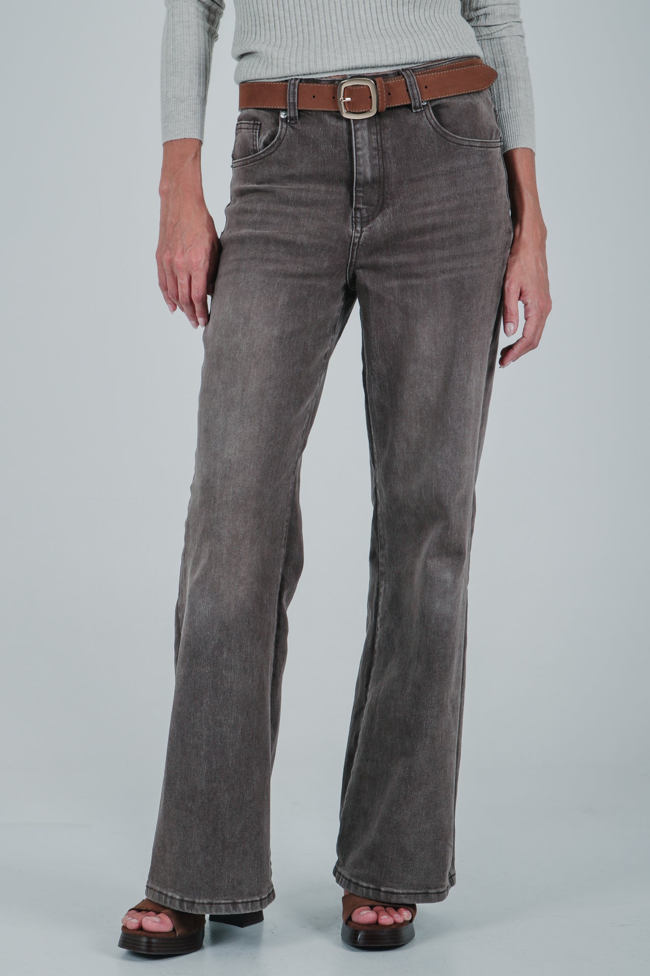 Τζιν wide leg μεσαία μέση