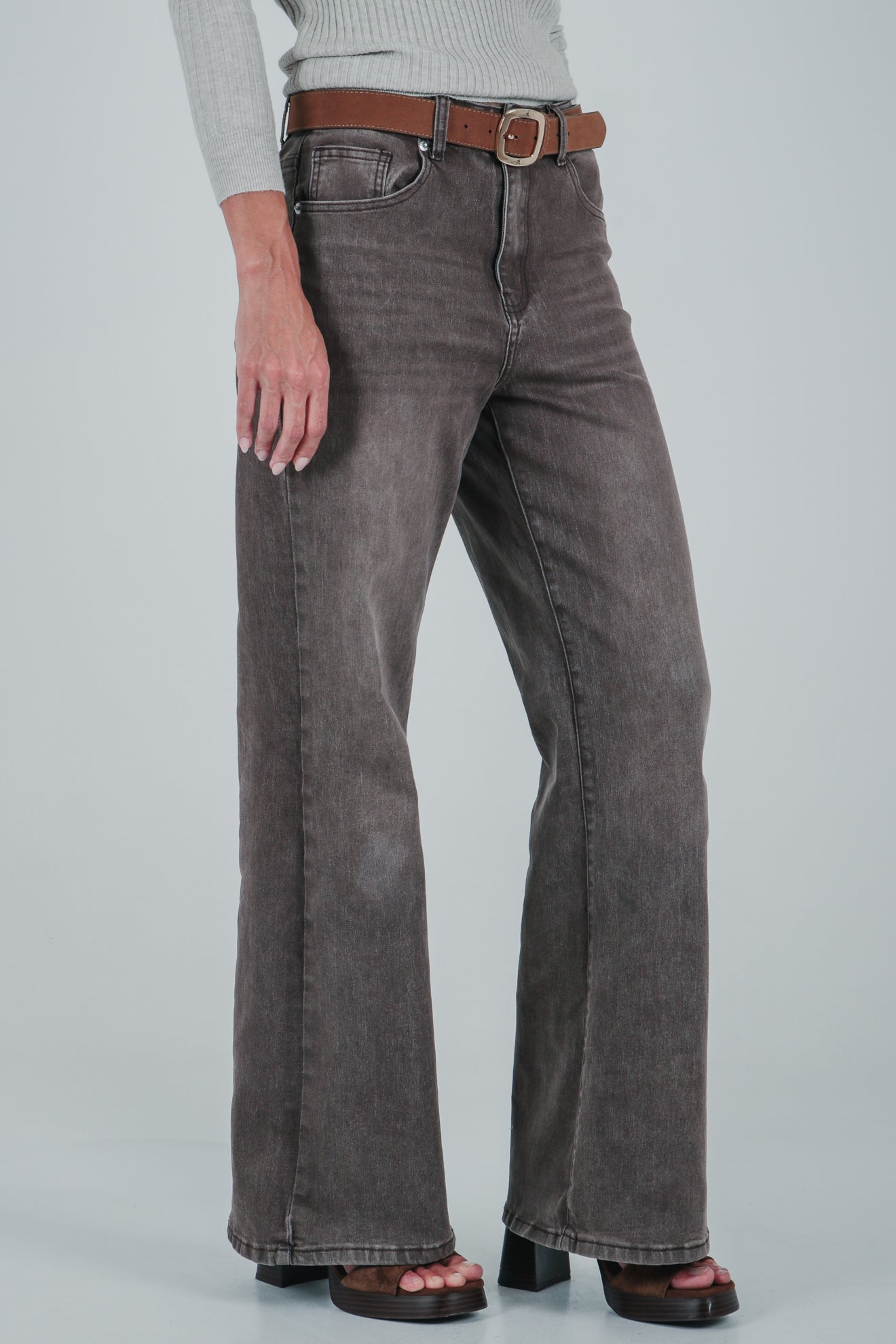 Τζιν wide leg μεσαία μέση