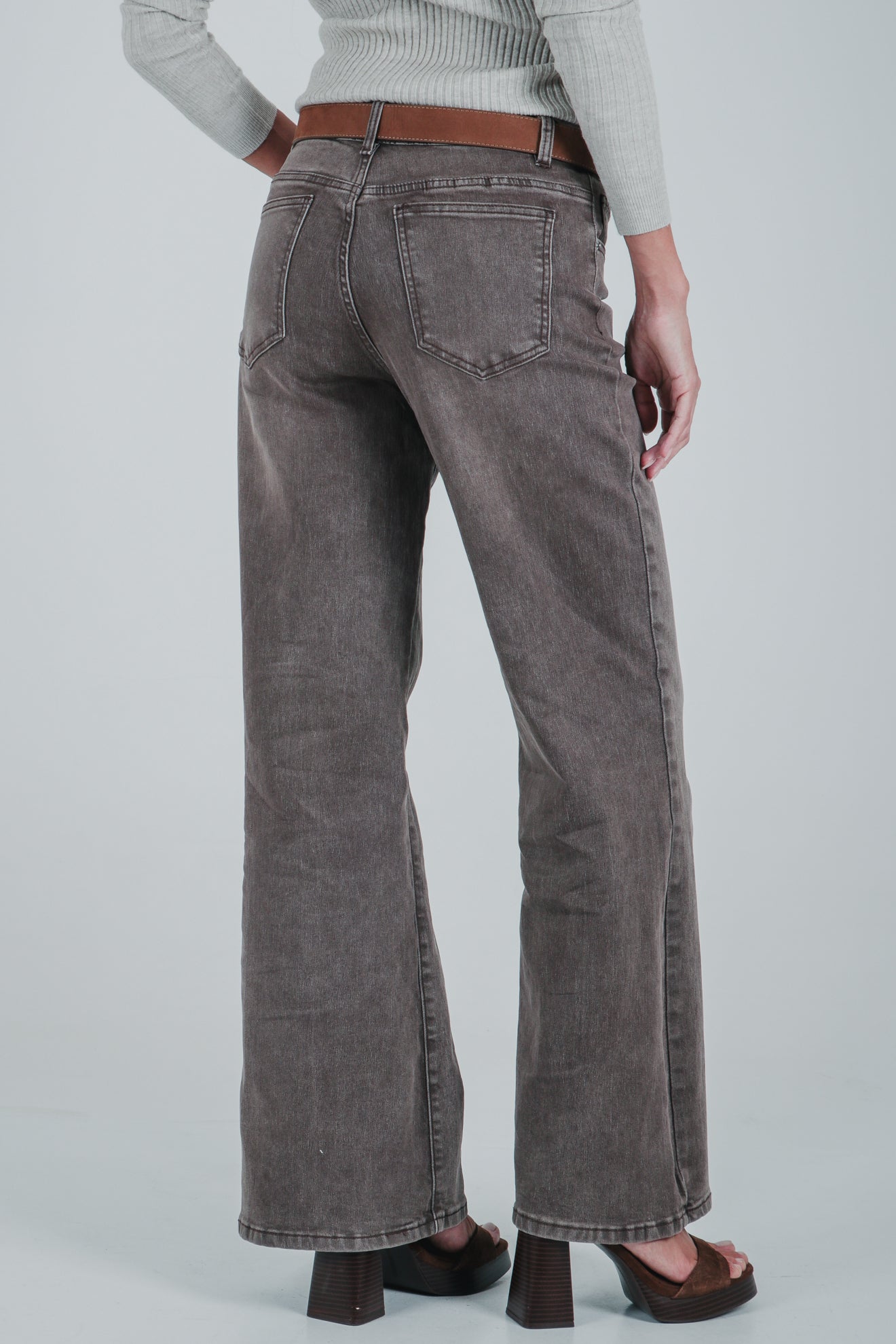 Τζιν wide leg μεσαία μέση