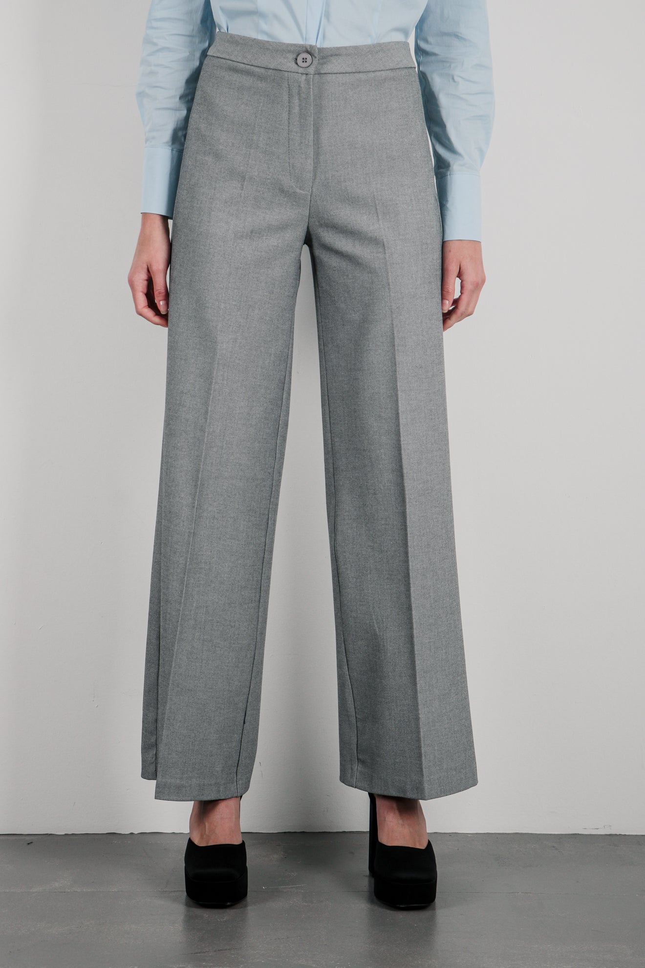 Φαρδύ παντελόνι με σχέδιο ύφανσης