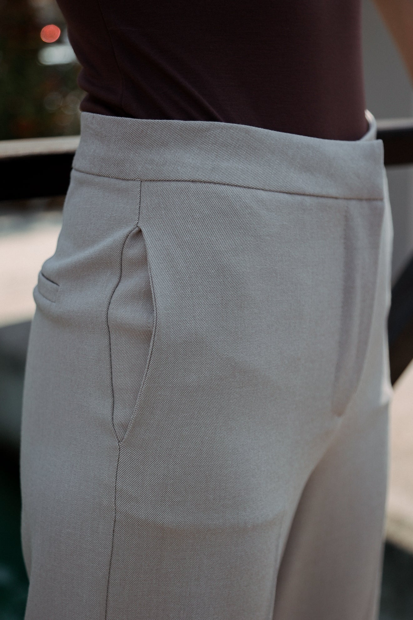 Φαρδύ παντελόνι με σχέδιο ύφανσης