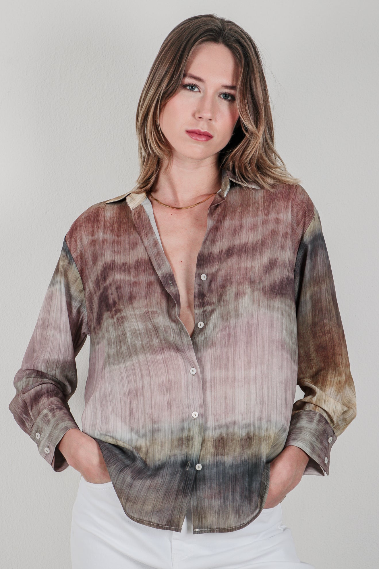 Εμπριμέ ριχτό πουκάμισο