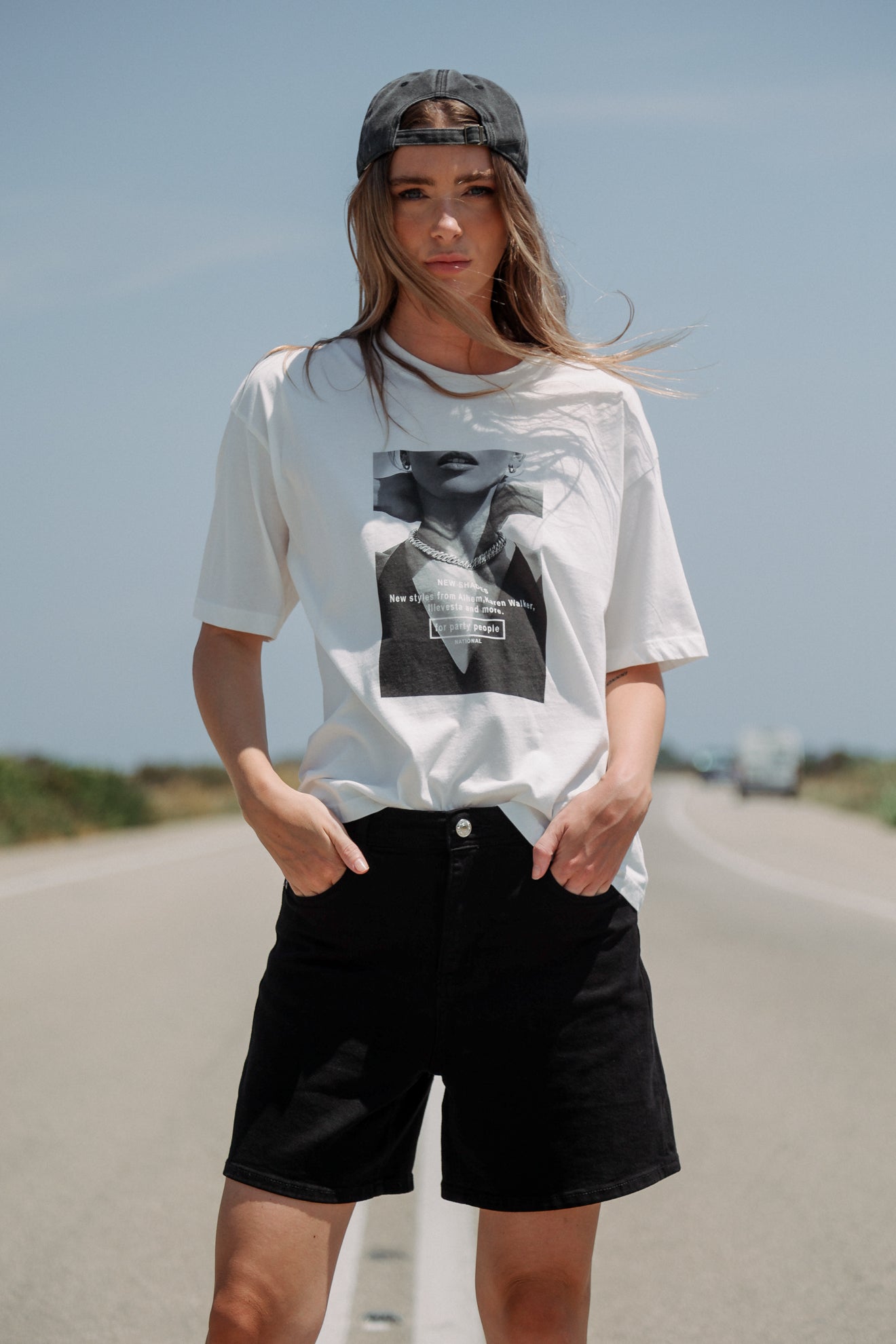 Βαμβακερή μπλούζα με στάμπα