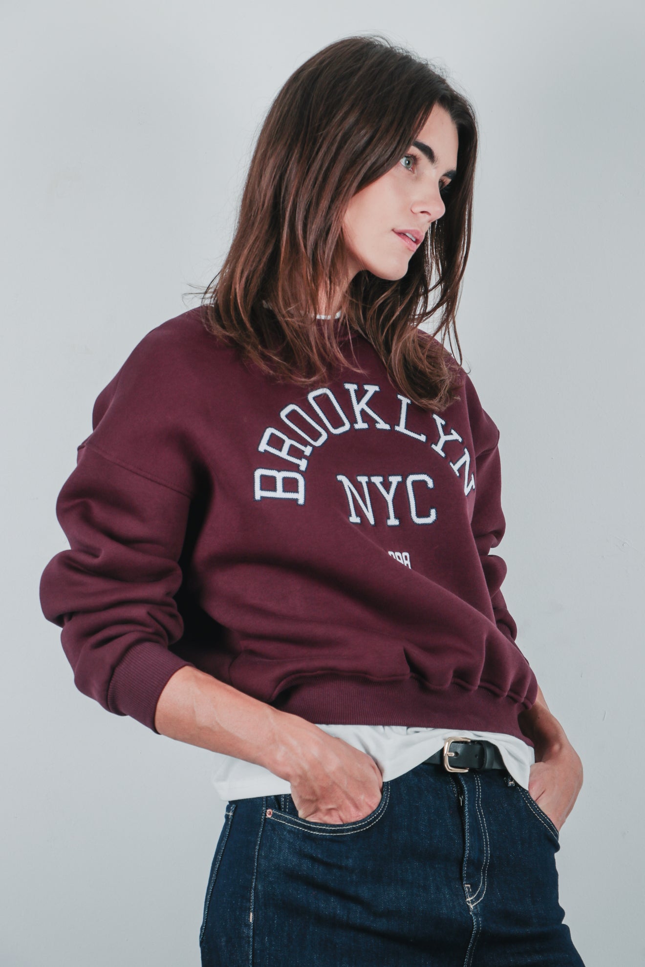 Φούτερ με επιγραφή brooklyn