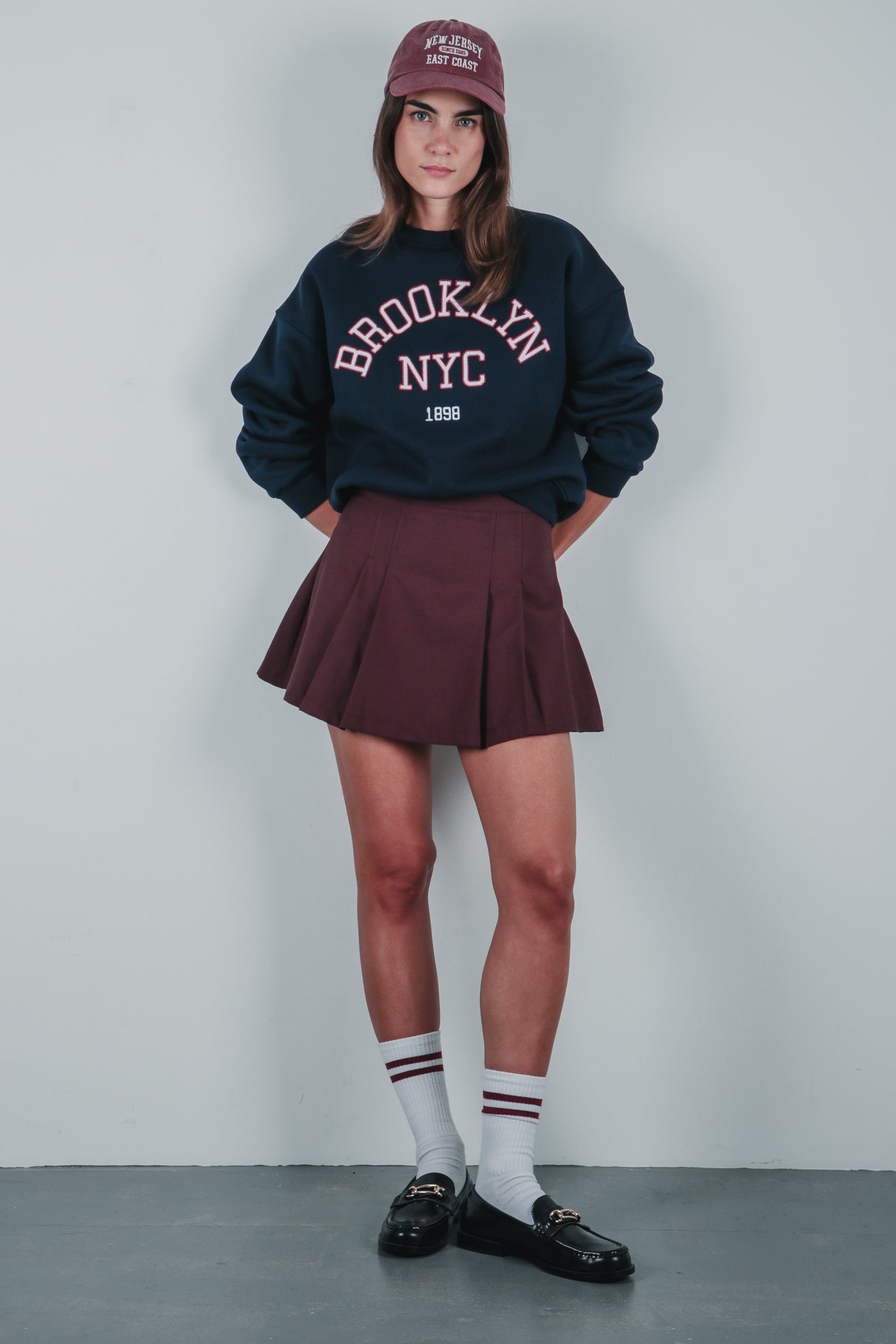 Φούτερ με επιγραφή brooklyn