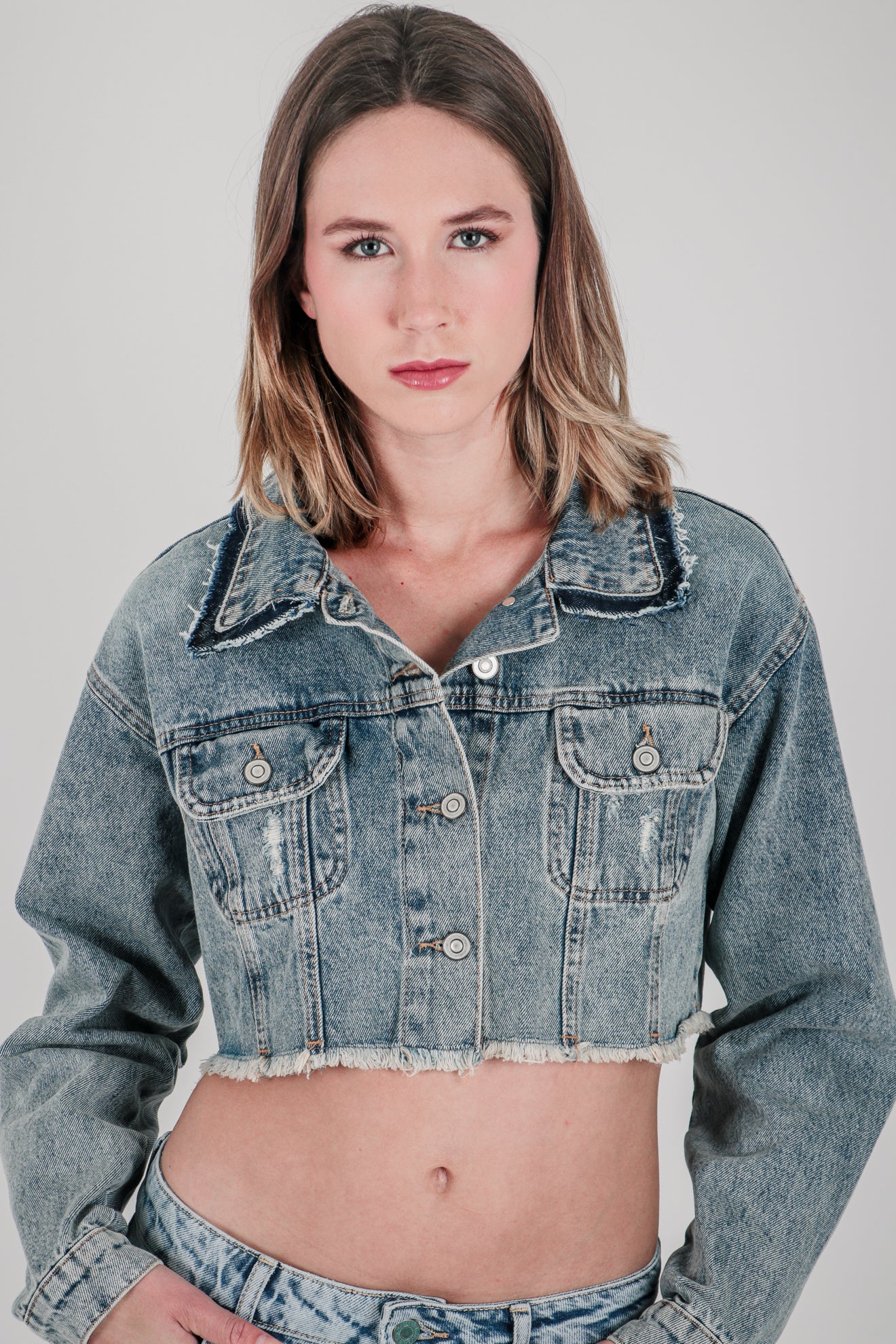 Μπουφάν ντένιμ cropped