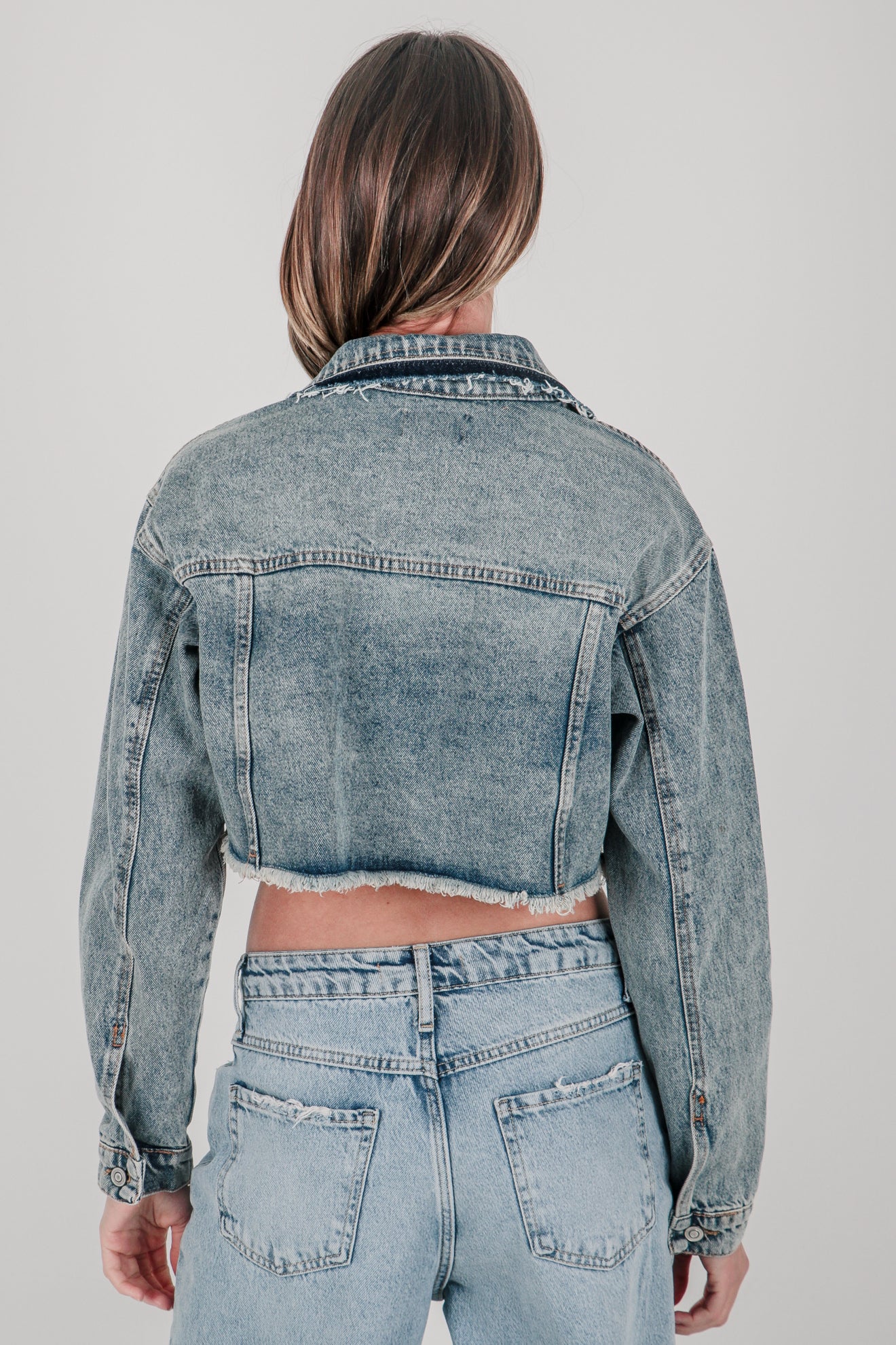 Μπουφάν ντένιμ cropped