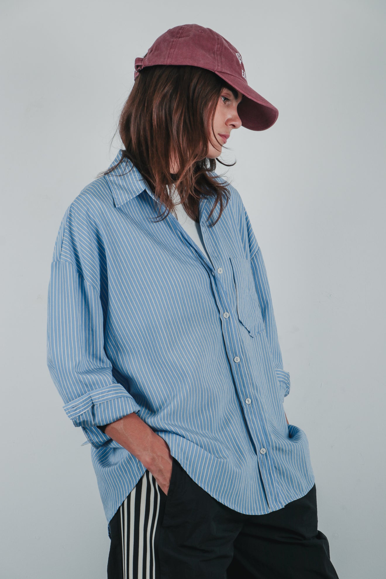 Ριγέ πουκάμισο με τσέπη