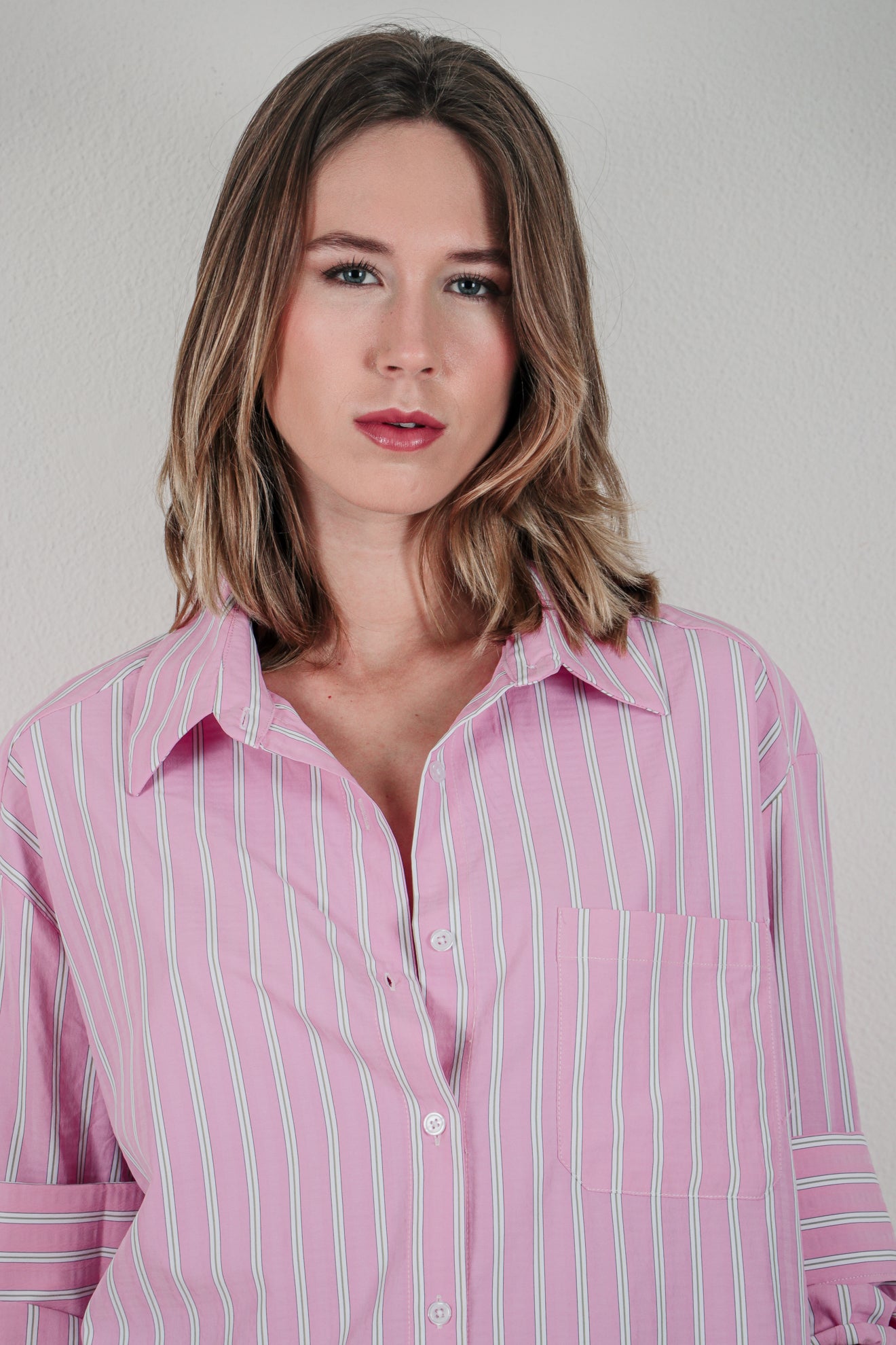 Ριγέ πουκάμισο oversize