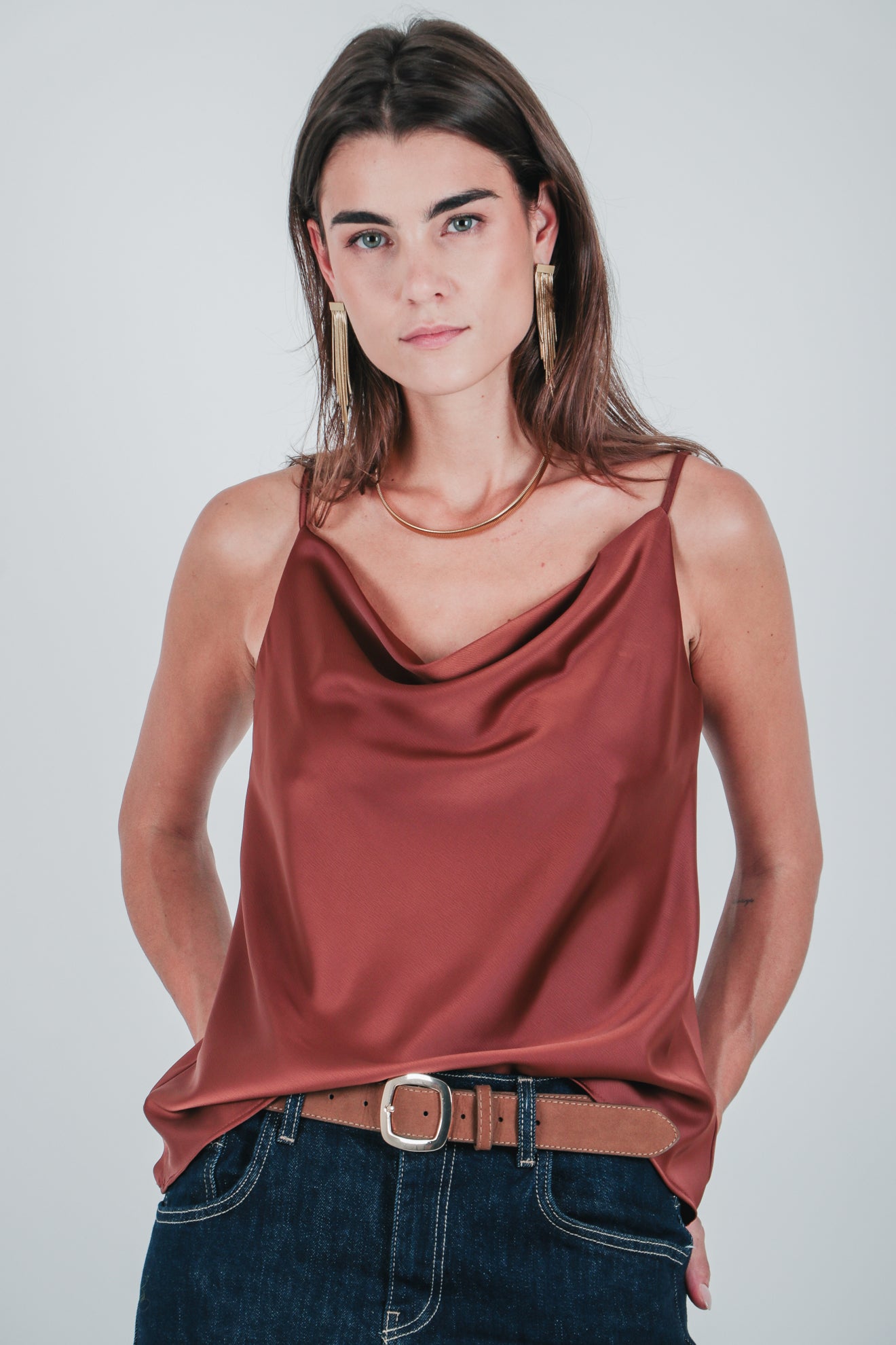 Σατινέ τοπ ντραπέ