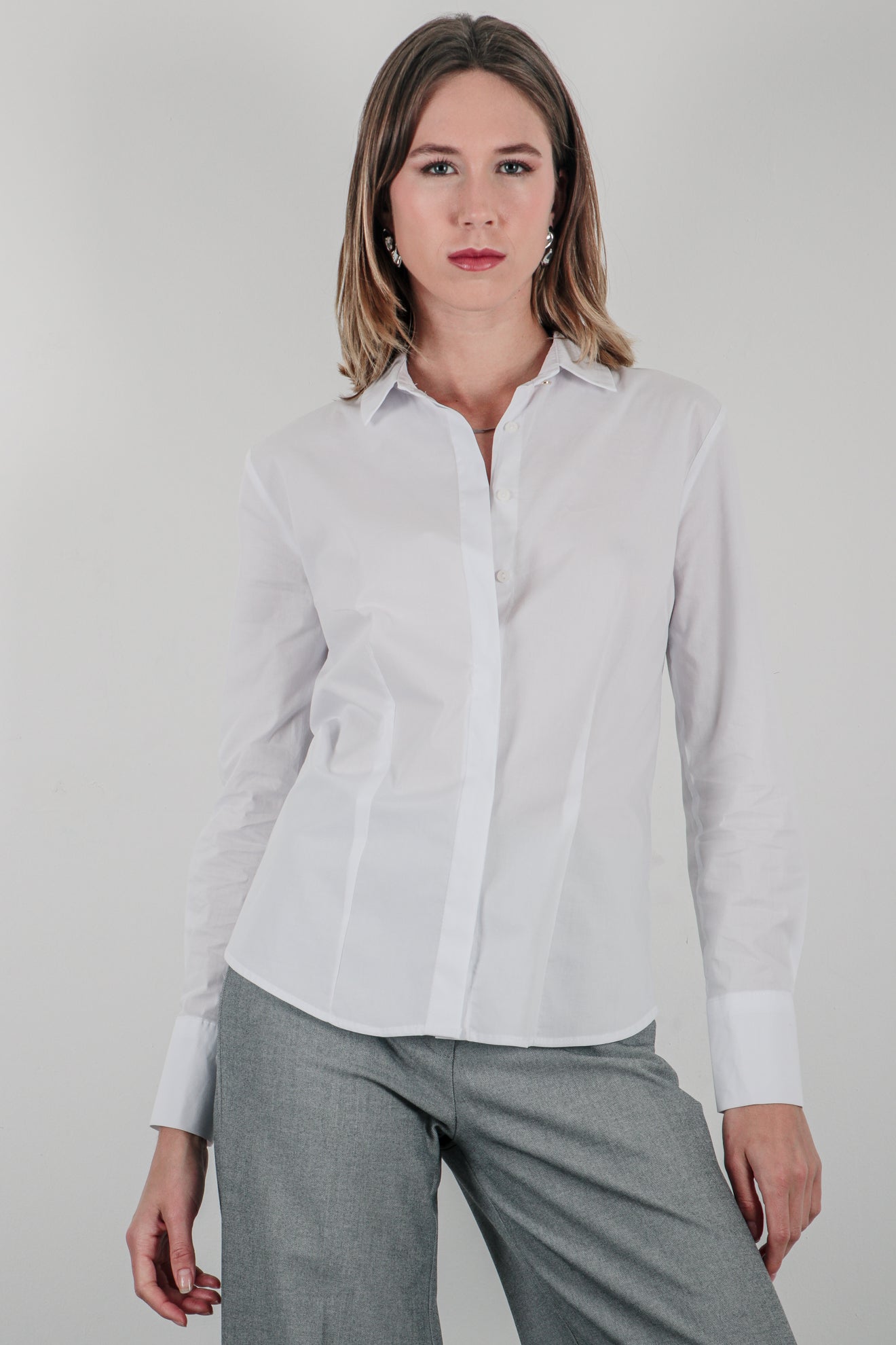 Μεσάτο πουκάμισο από ποπλίνα