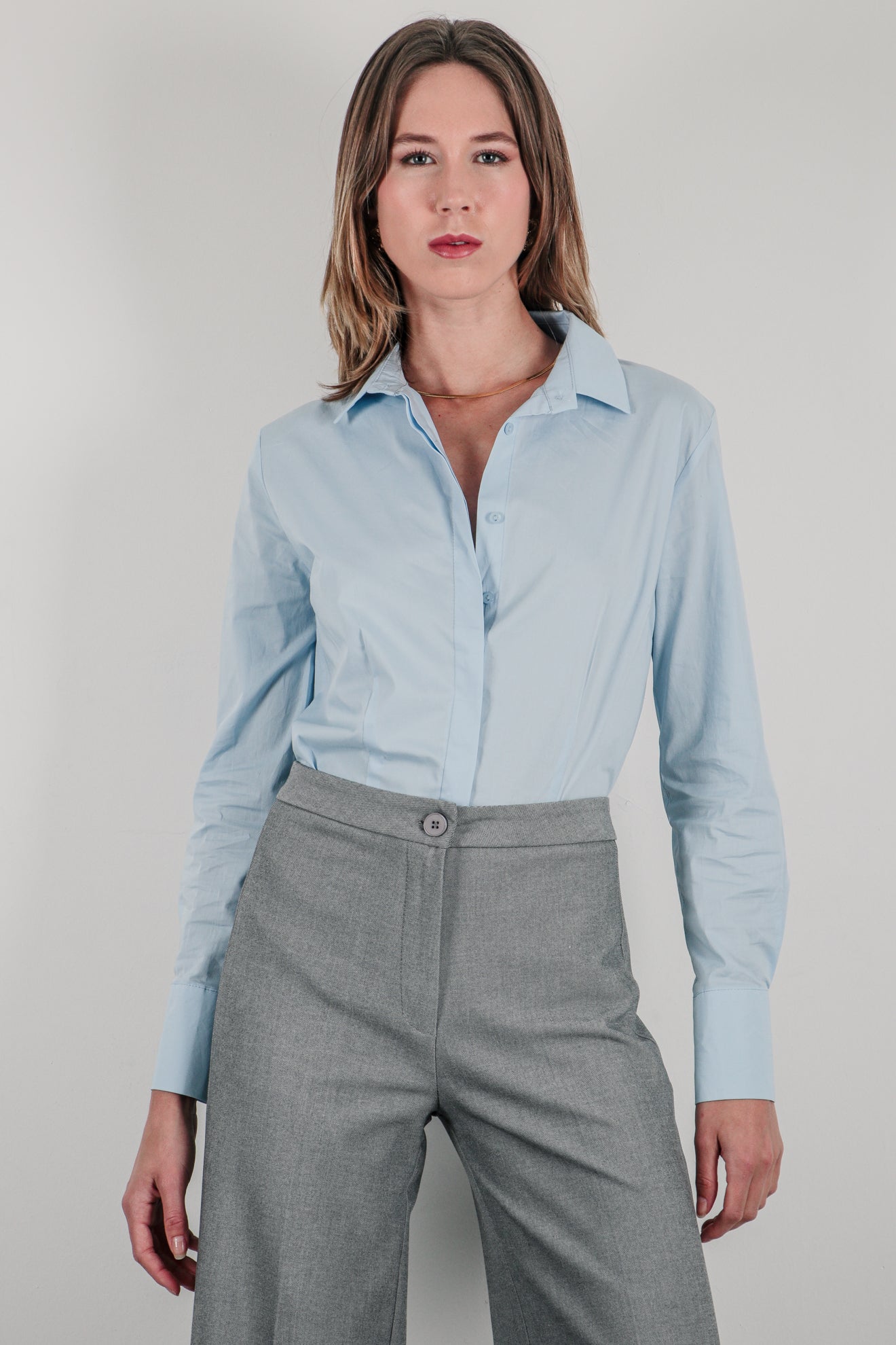 Μεσάτο πουκάμισο από ποπλίνα