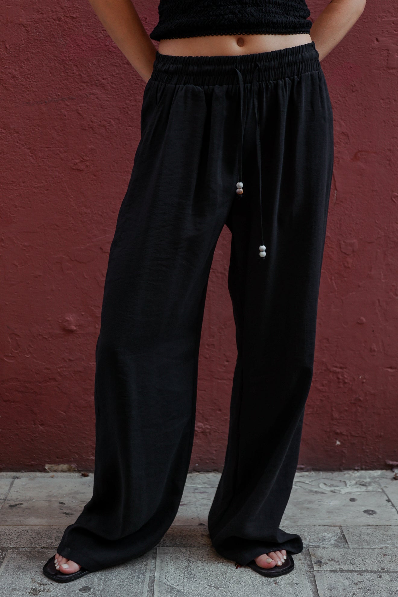 Ριχτό φαρδύ παντελόνι