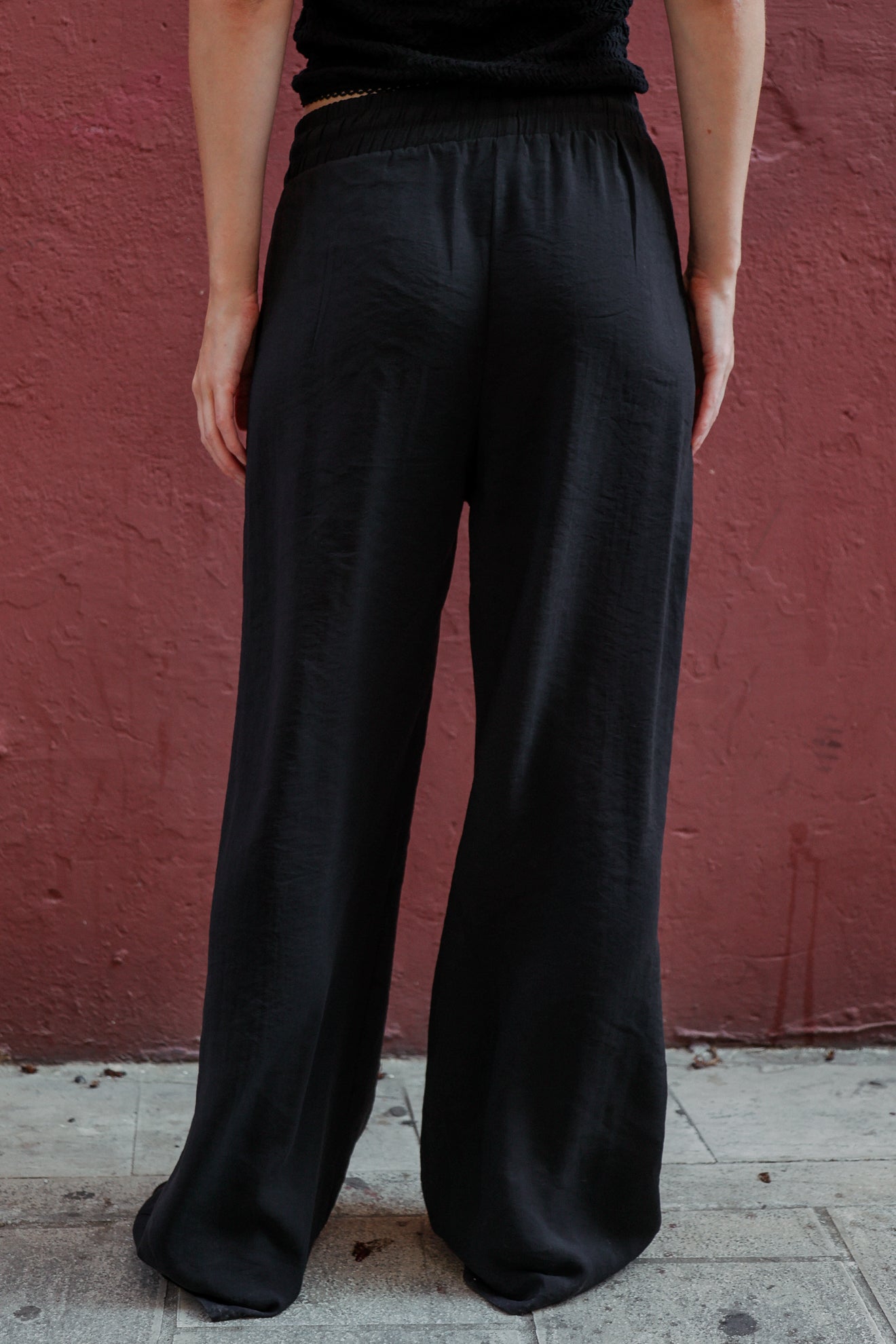 Ριχτό φαρδύ παντελόνι