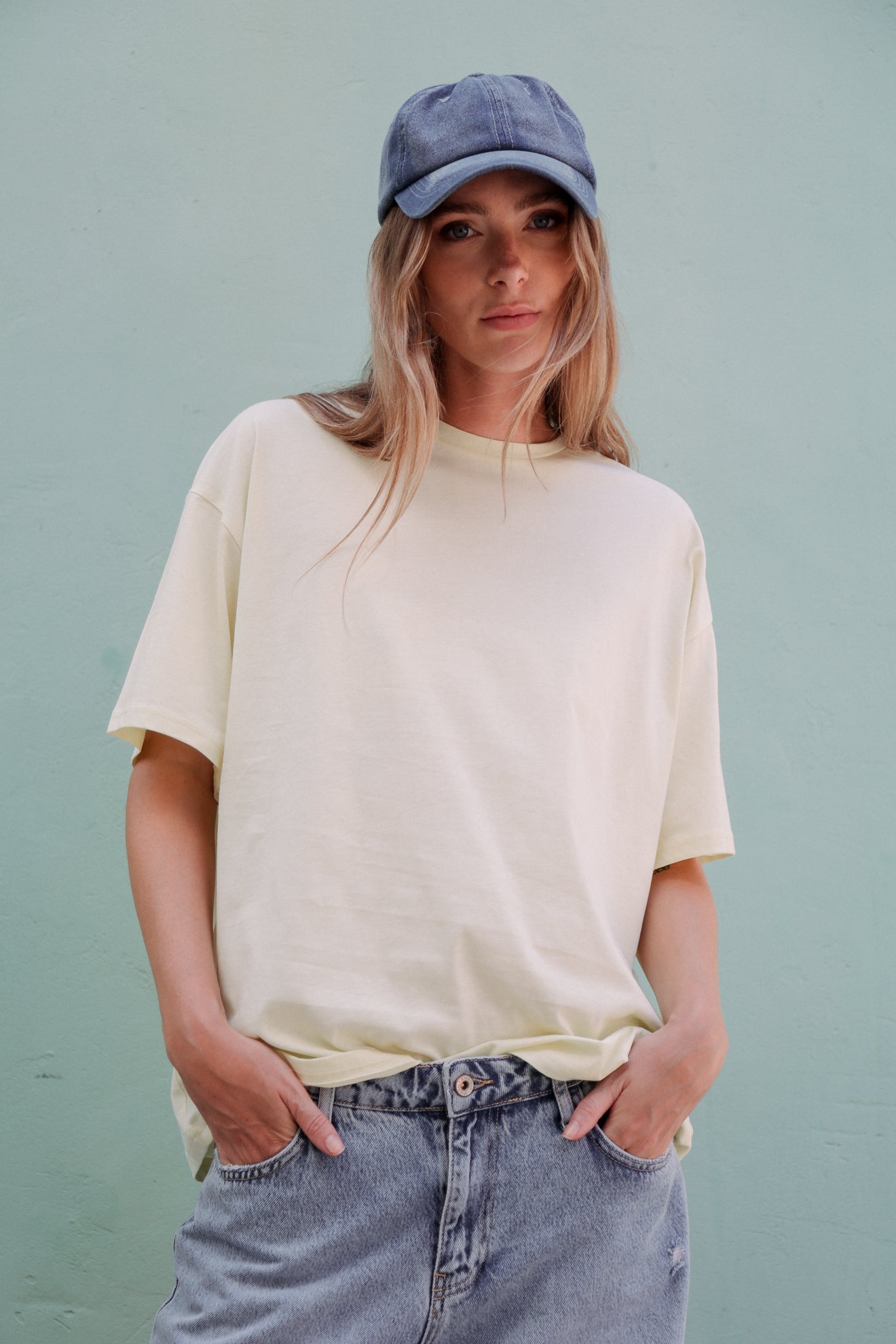 Βαμβακερή μπλούζα με κοντό μανίκι