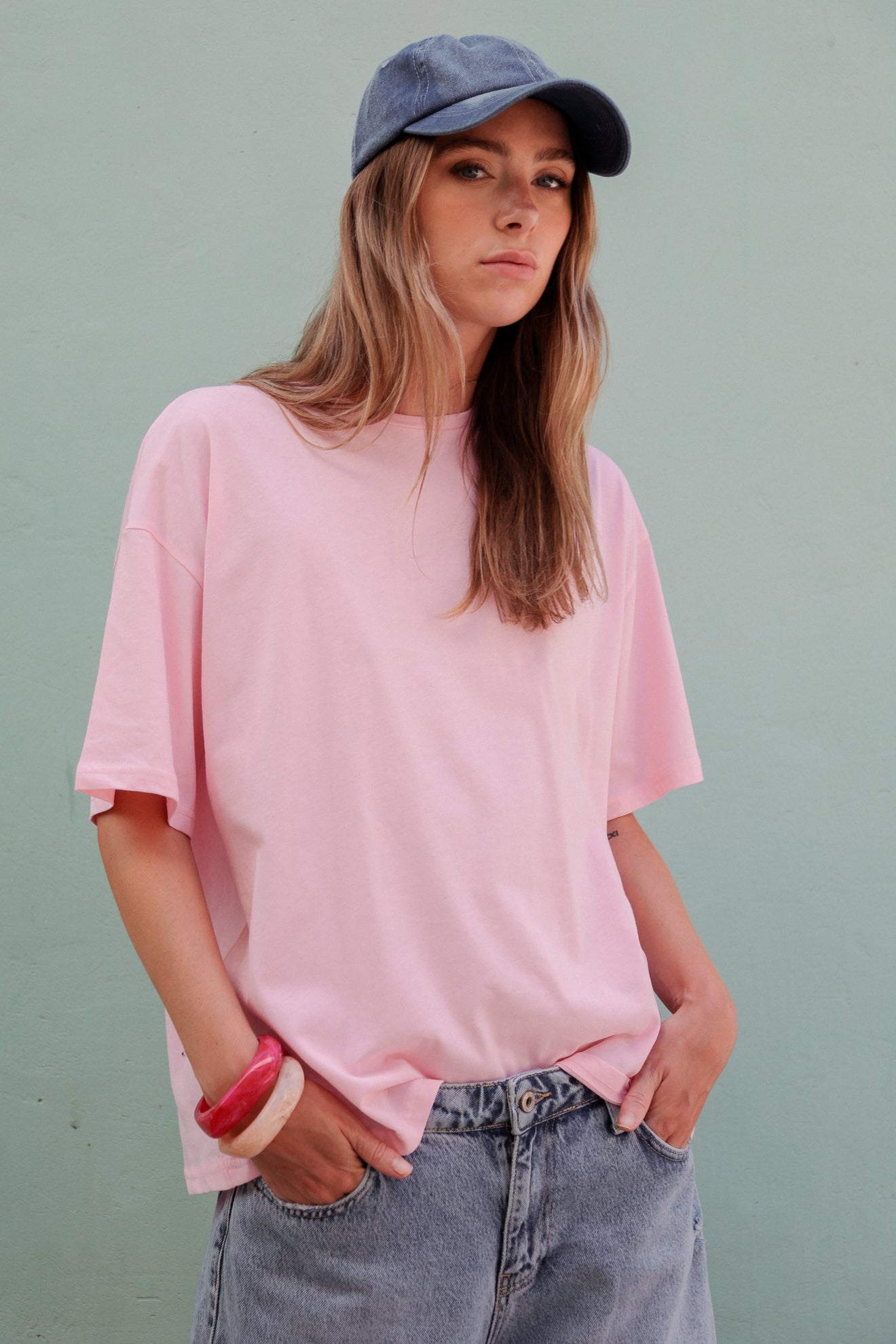 Βαμβακερή μπλούζα με κοντό μανίκι