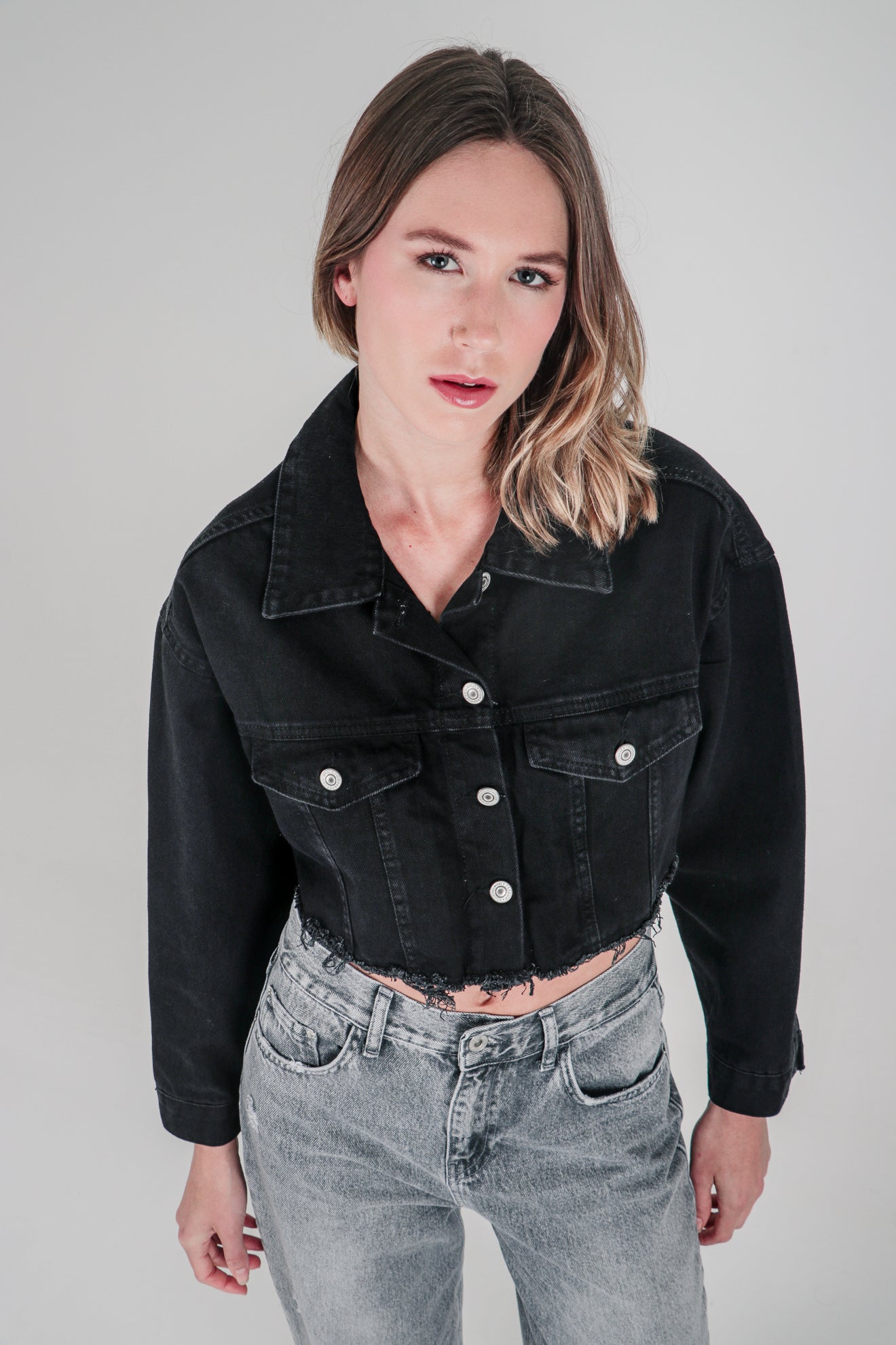 Μπουφάν ντένιμ cropped