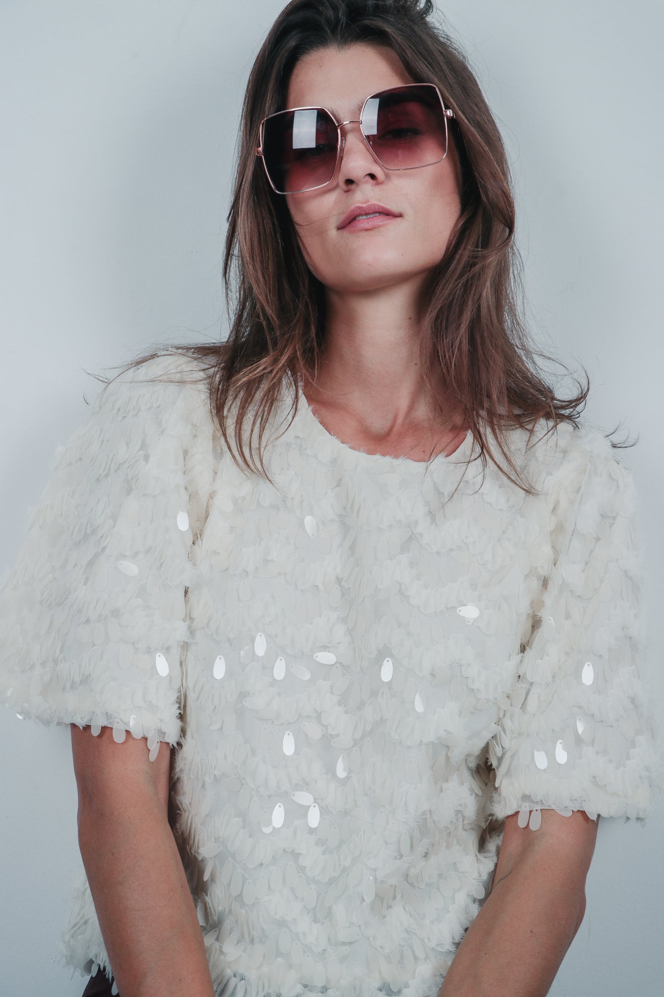 Τοπ από τούλι με πούλιες