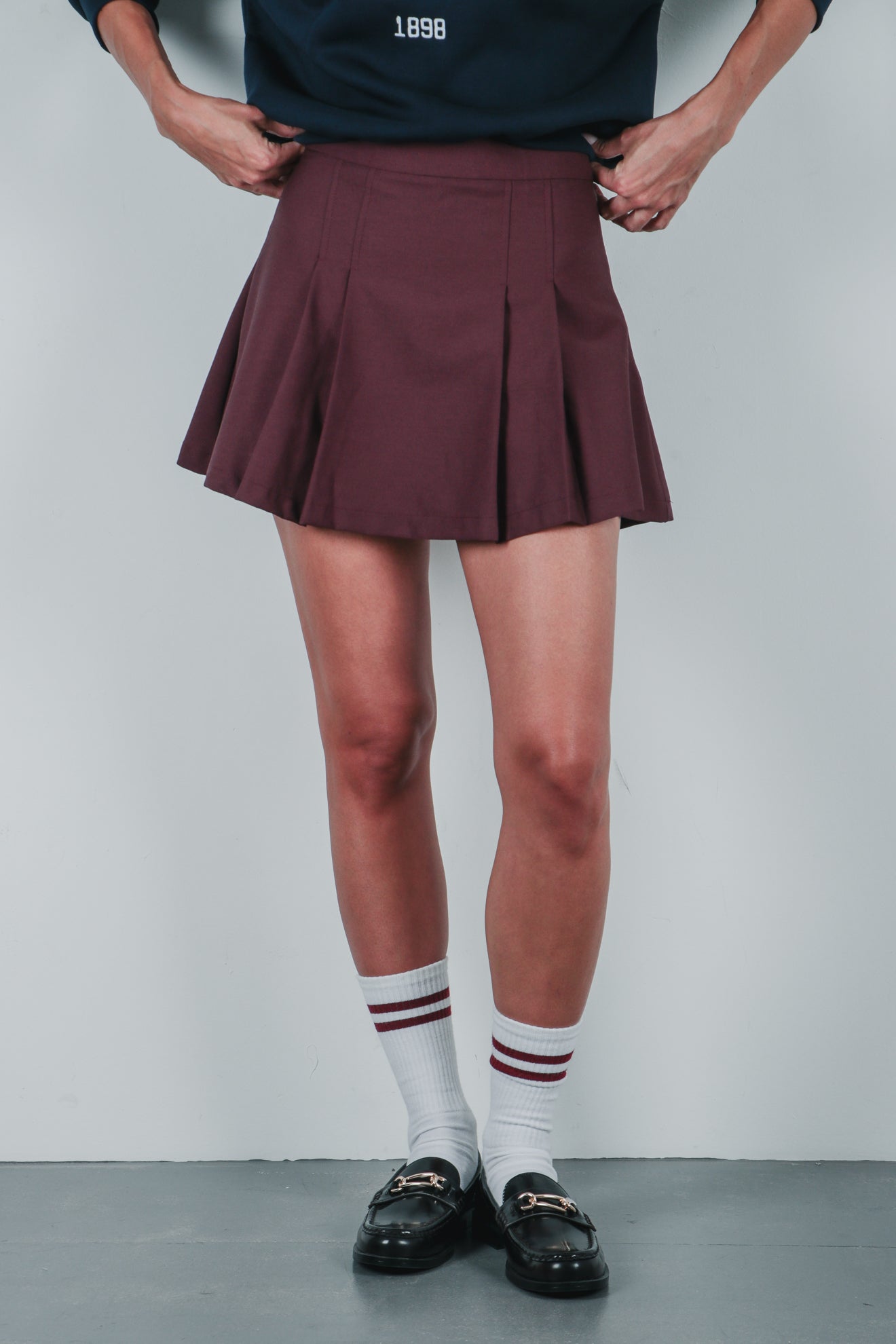 Φούστα σορτς με πιέτες