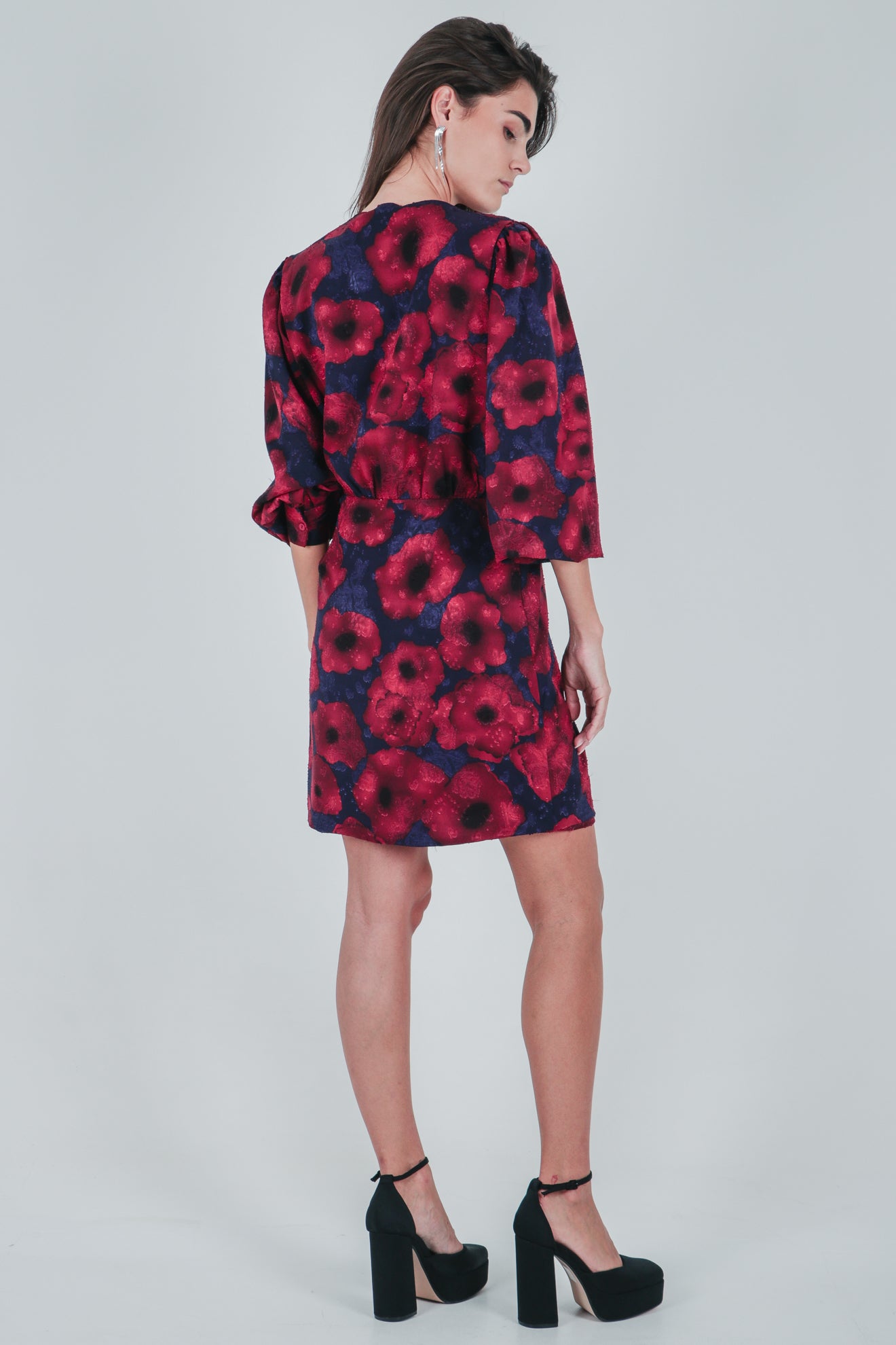 Κρουαζέ μίνι φόρεμα εμπριμέ