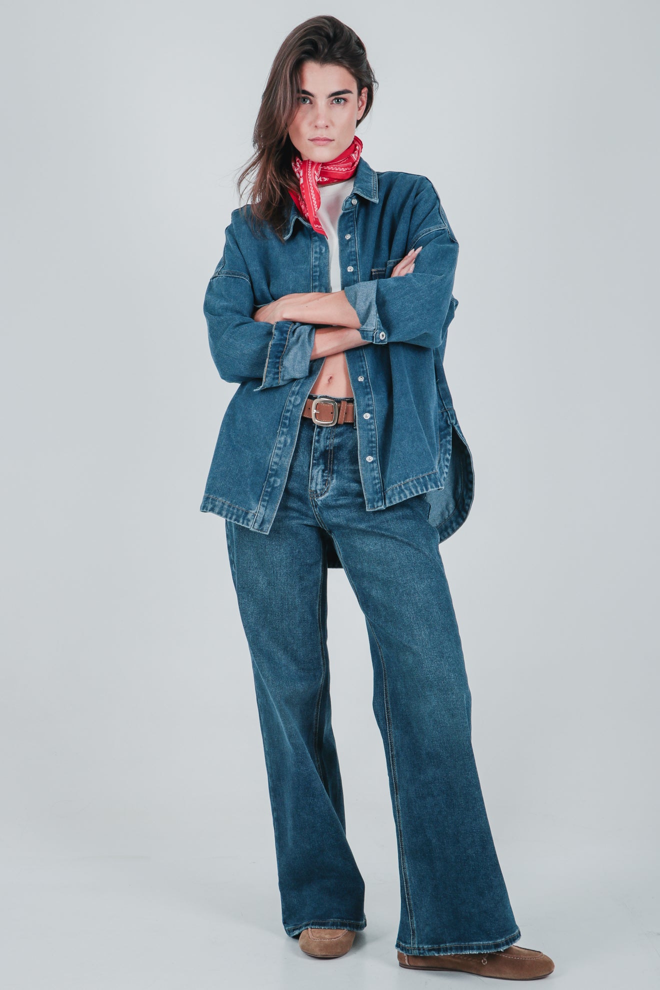 Πουκάμισο ντένιμ oversized