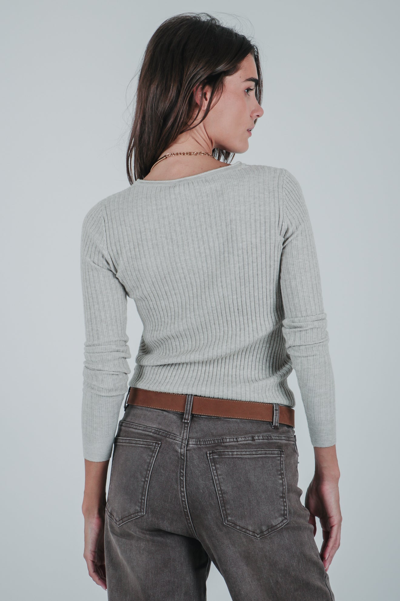 Πλεκτή μπλούζα ριπ