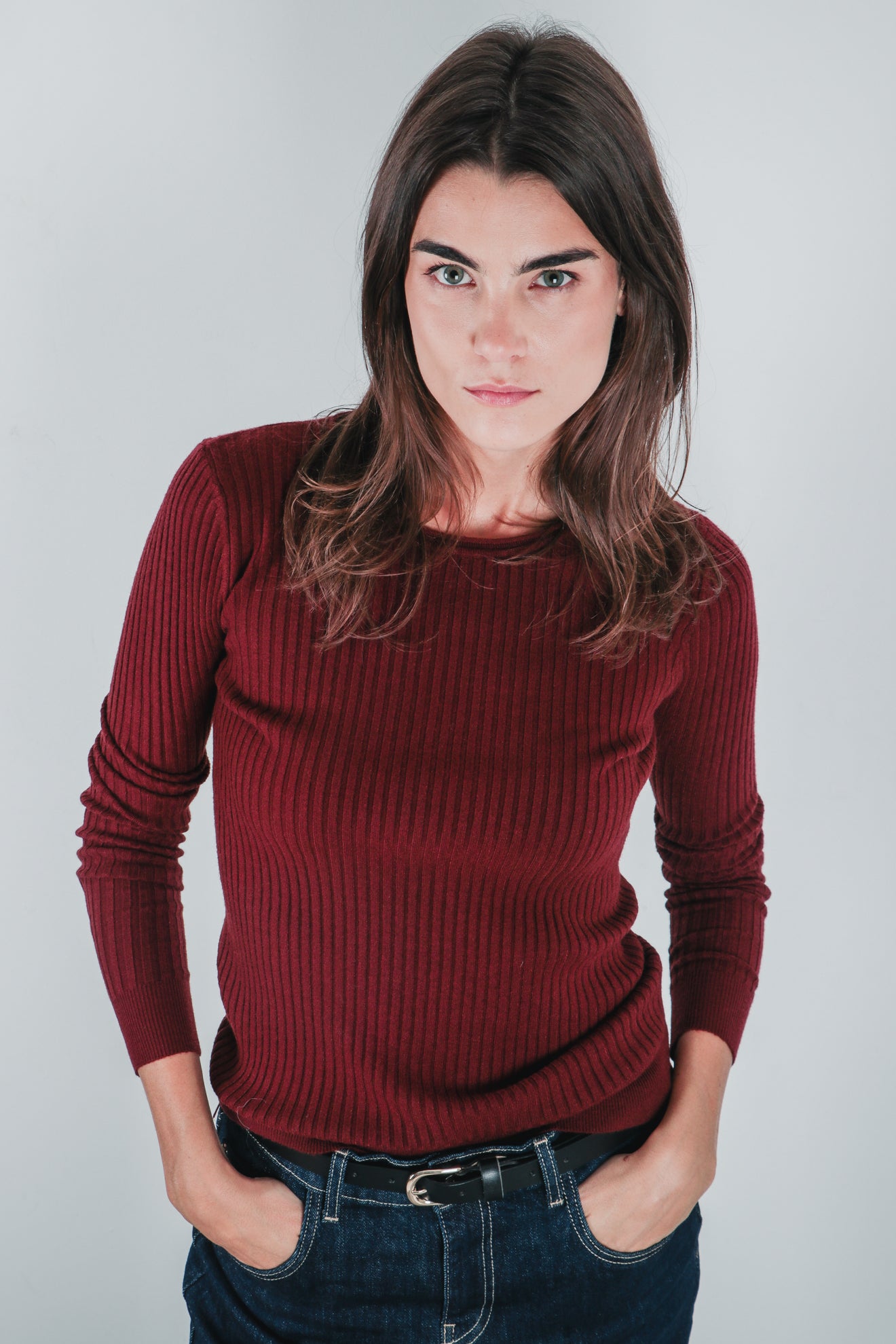 Πλεκτή μπλούζα ριπ