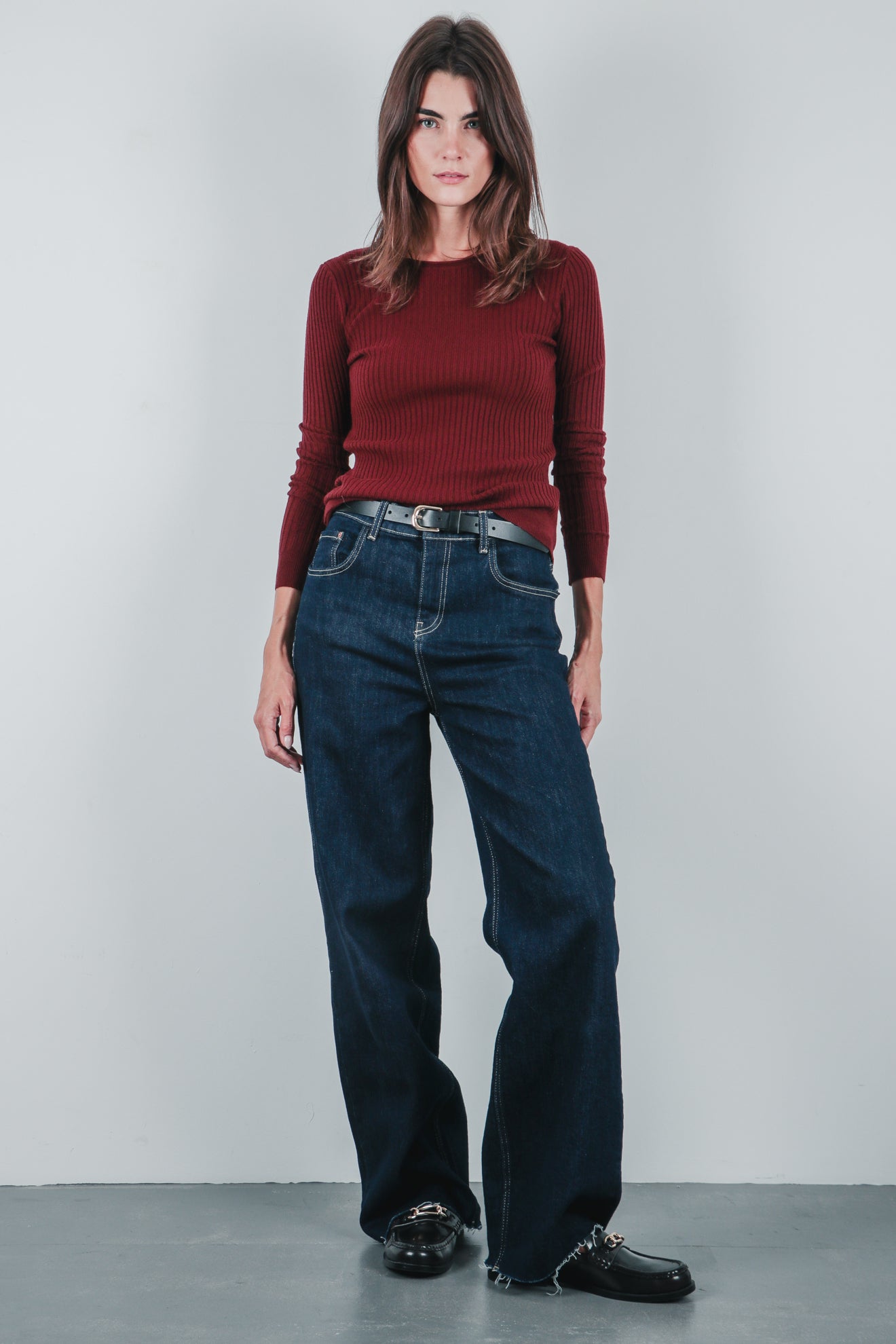 Πλεκτή μπλούζα ριπ