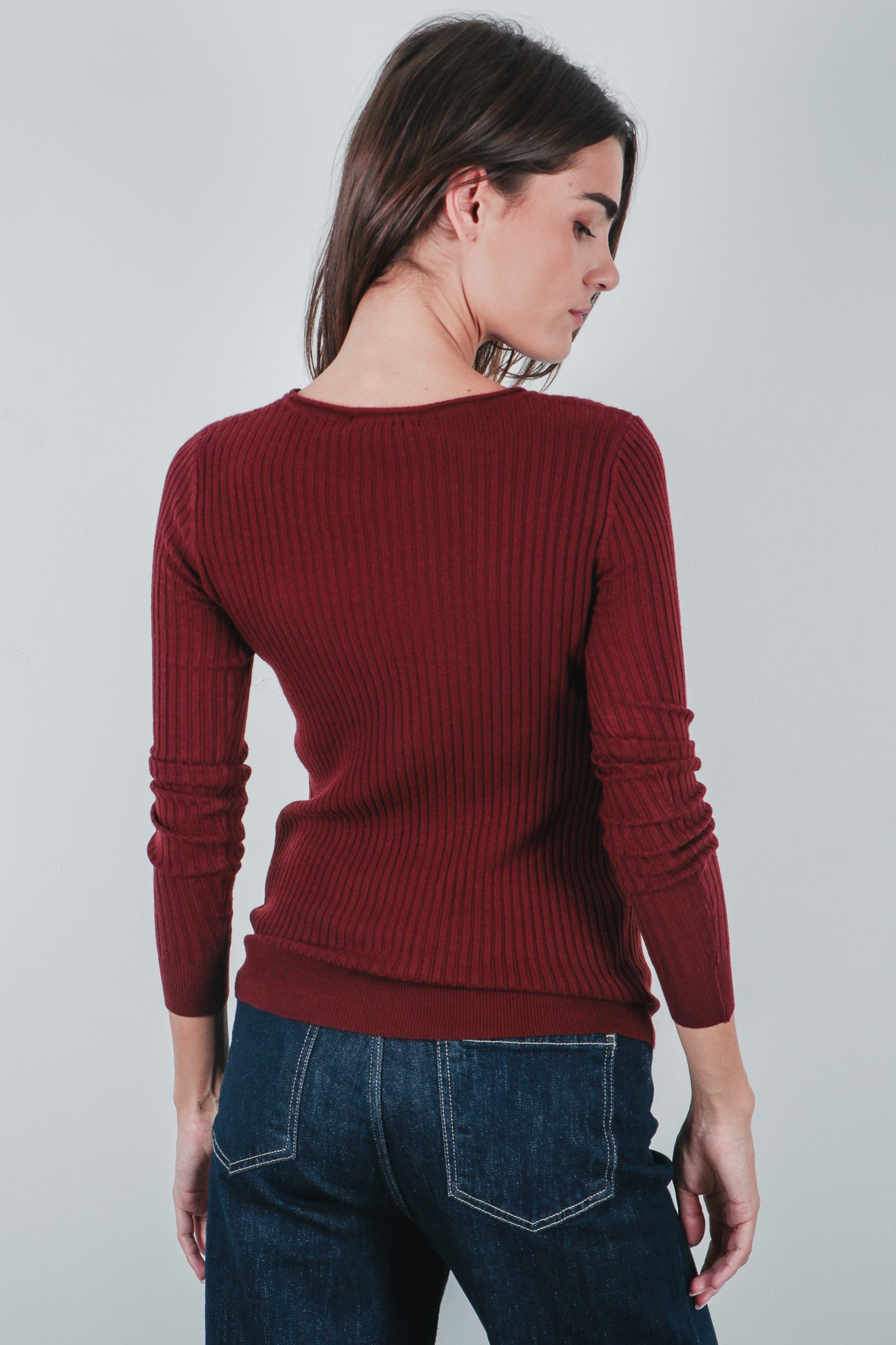 Πλεκτή μπλούζα ριπ