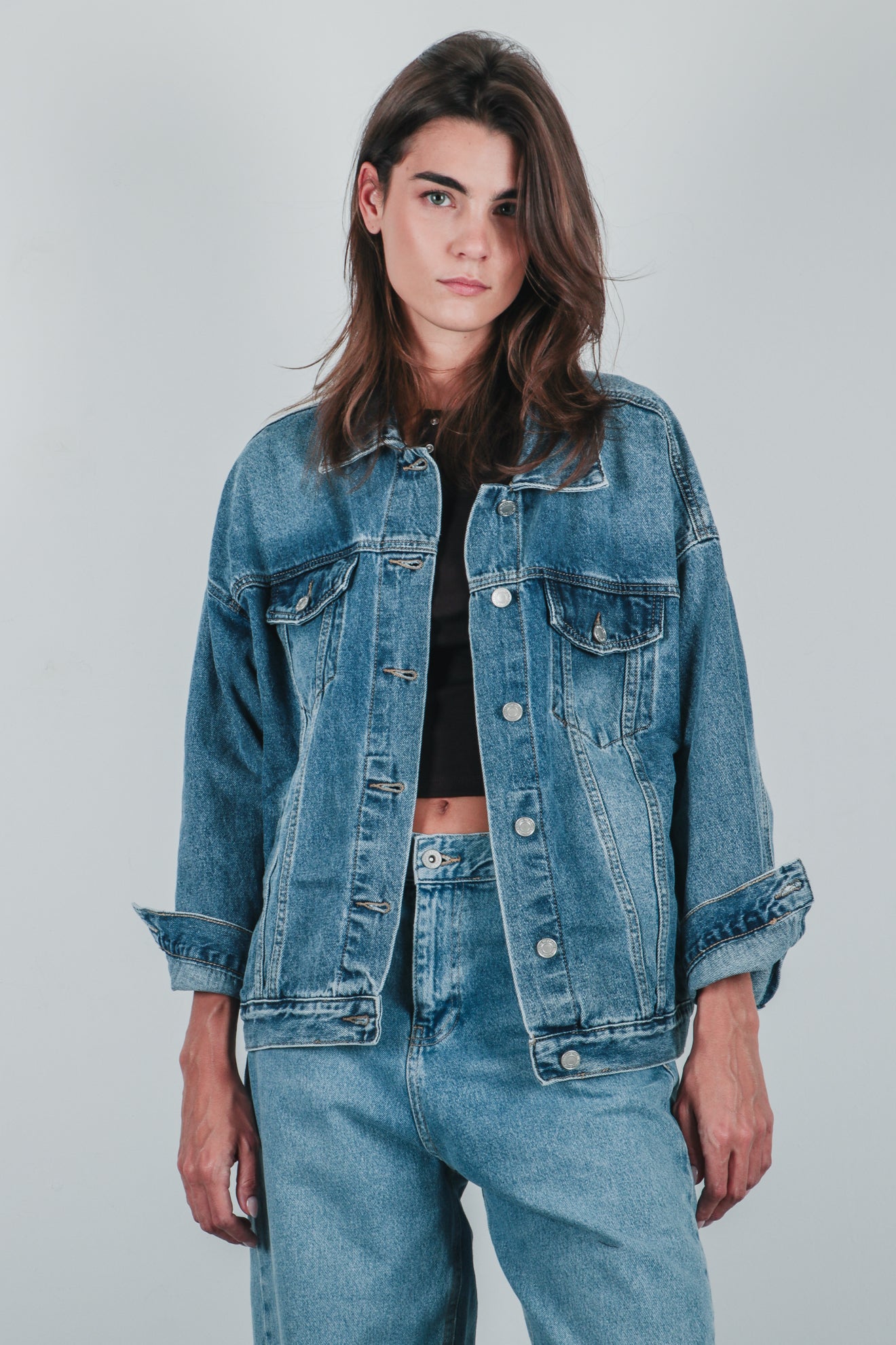 Μπουφάν ντένιμ oversized