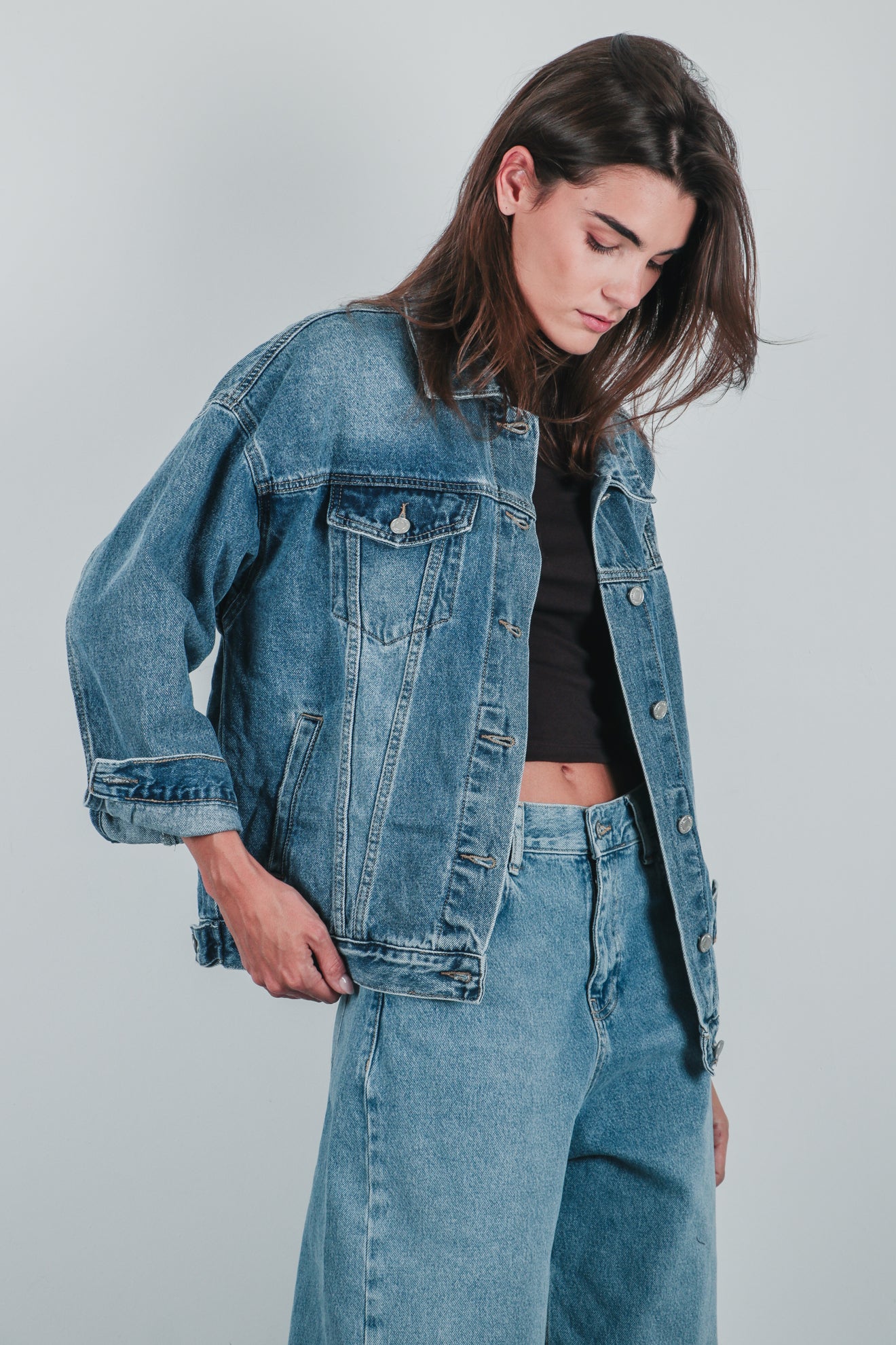 Μπουφάν ντένιμ oversized