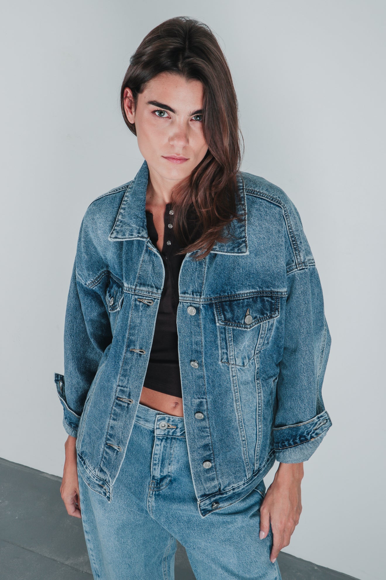 Μπουφάν ντένιμ oversized