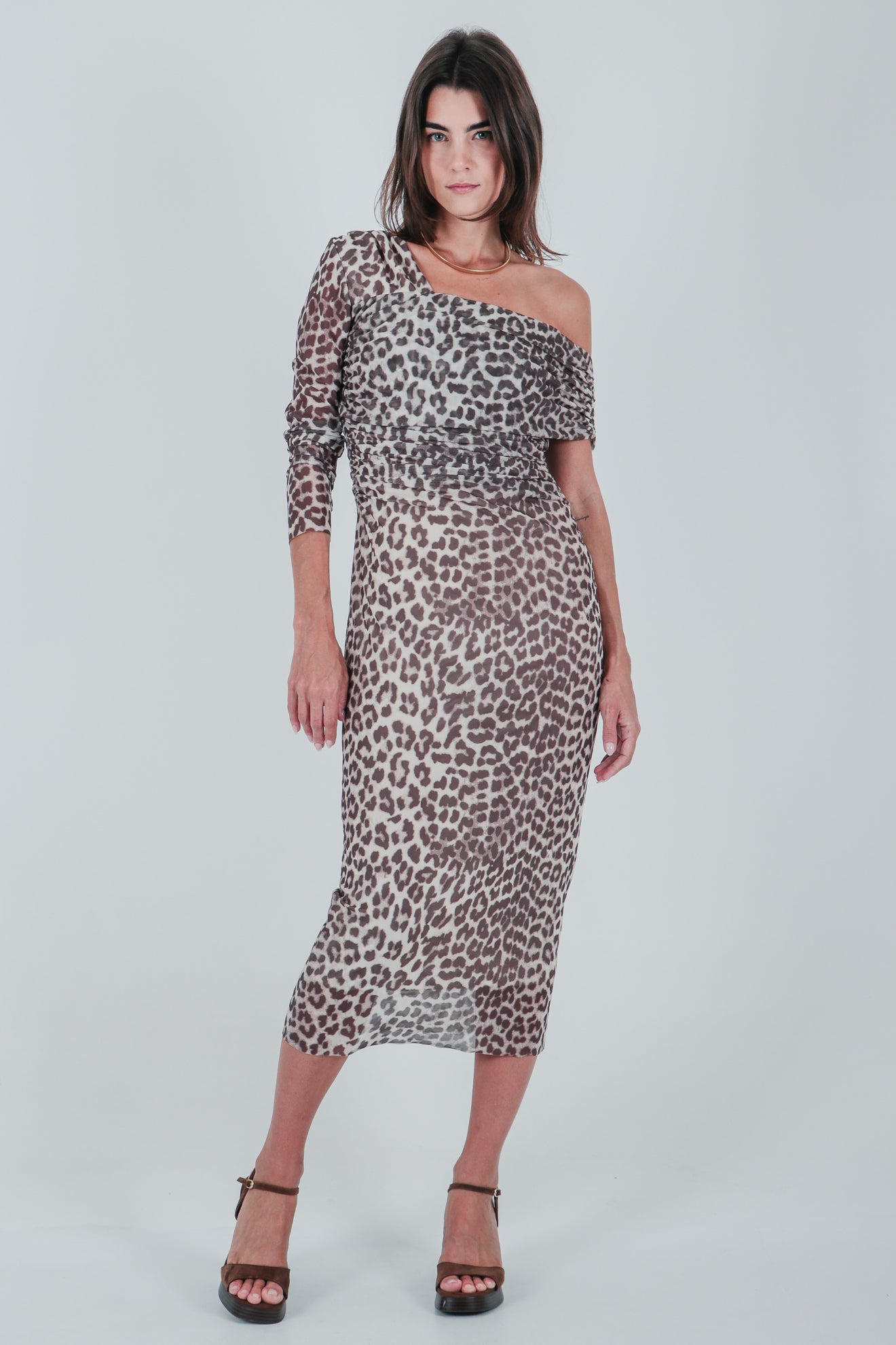 Εφαρμοστό φόρεμα animal print