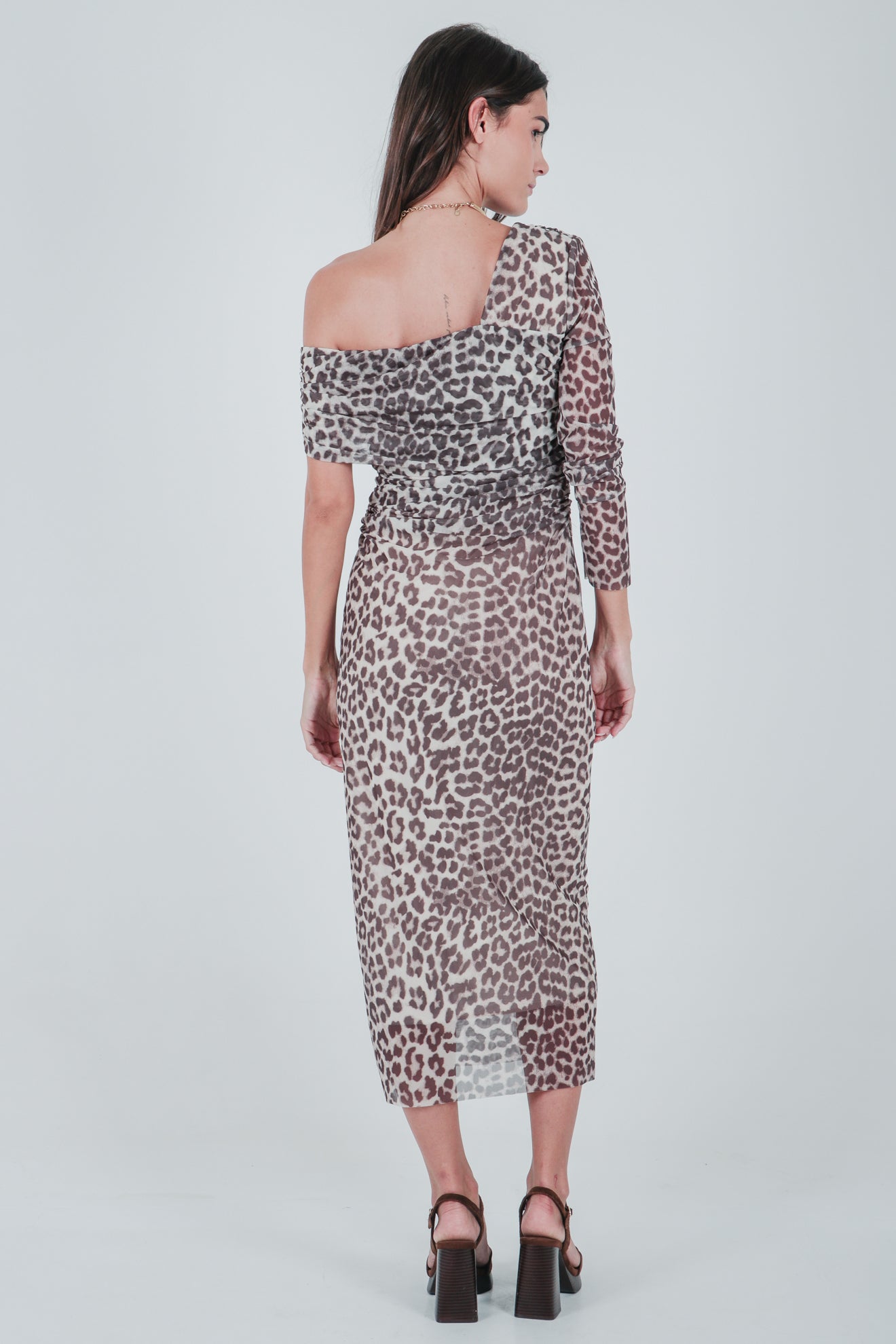 Εφαρμοστό φόρεμα animal print