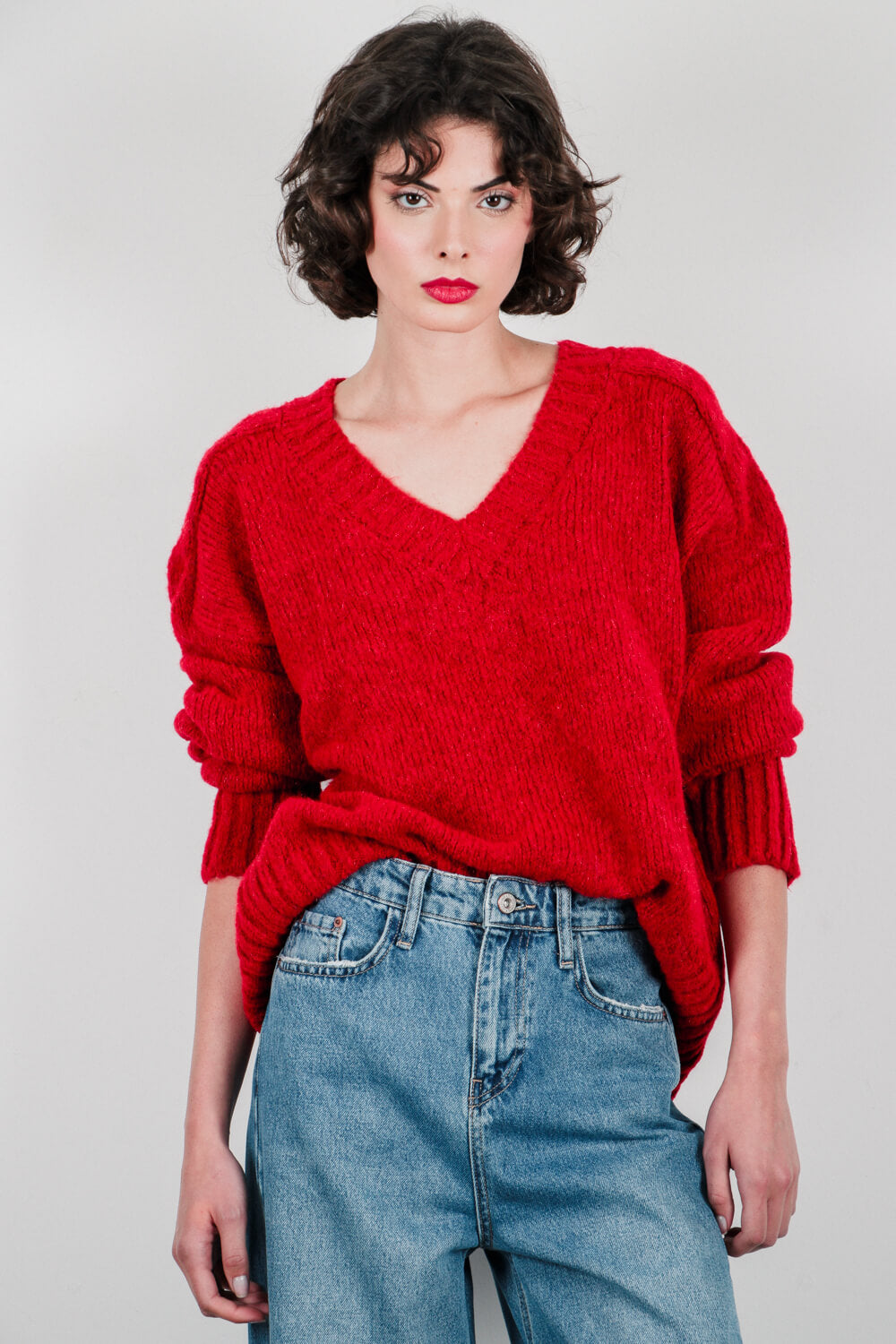 Πουλόβερ με V γιακά